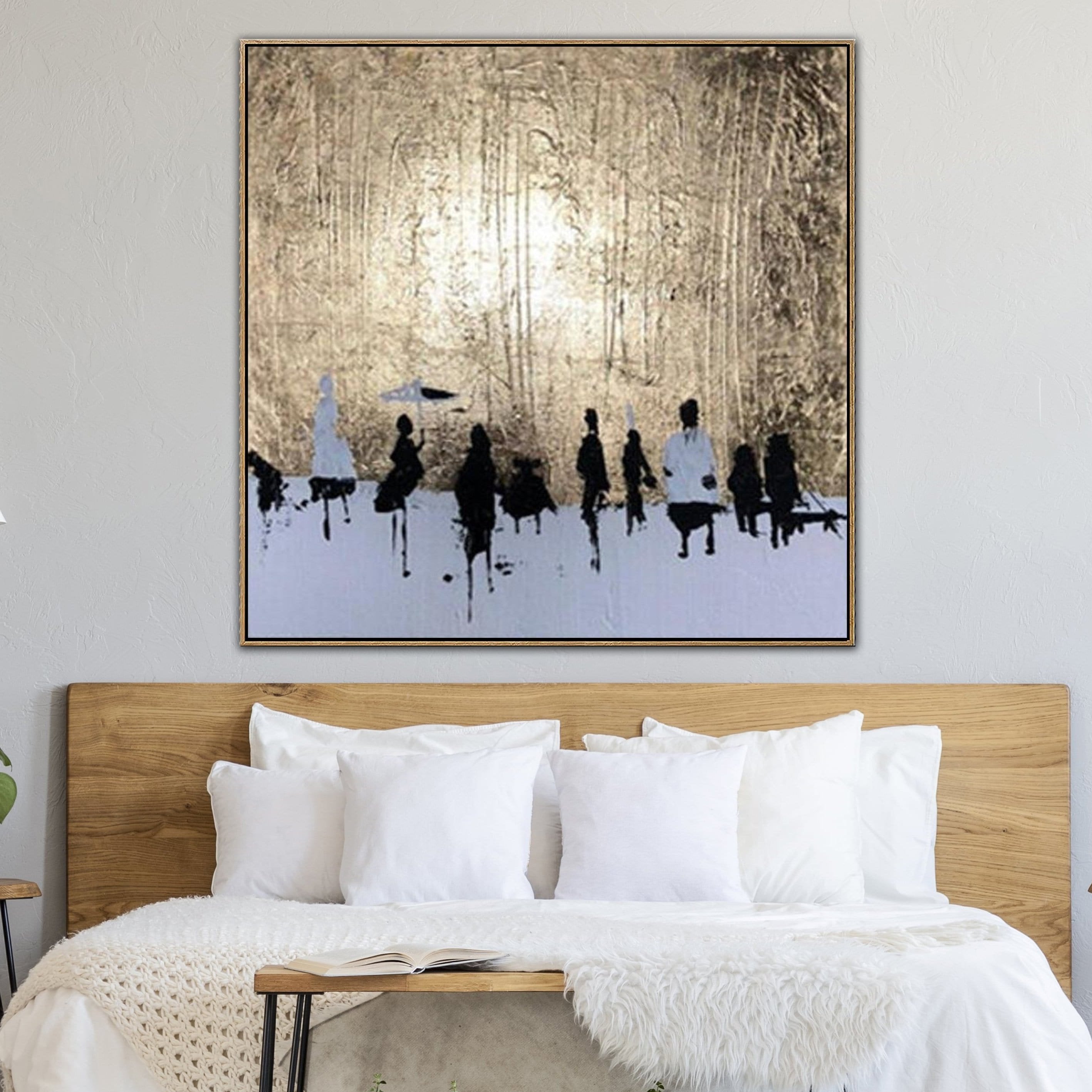 Figurative modern abstract painting SKY OF GOLD