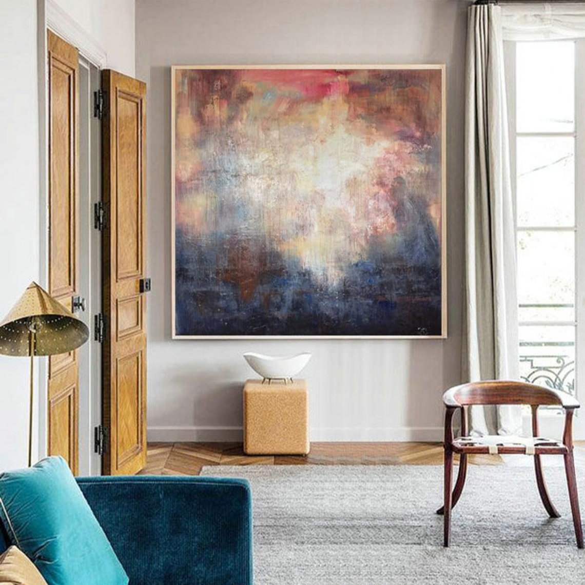 Colorful original abstract painting ALLURING ABYSS