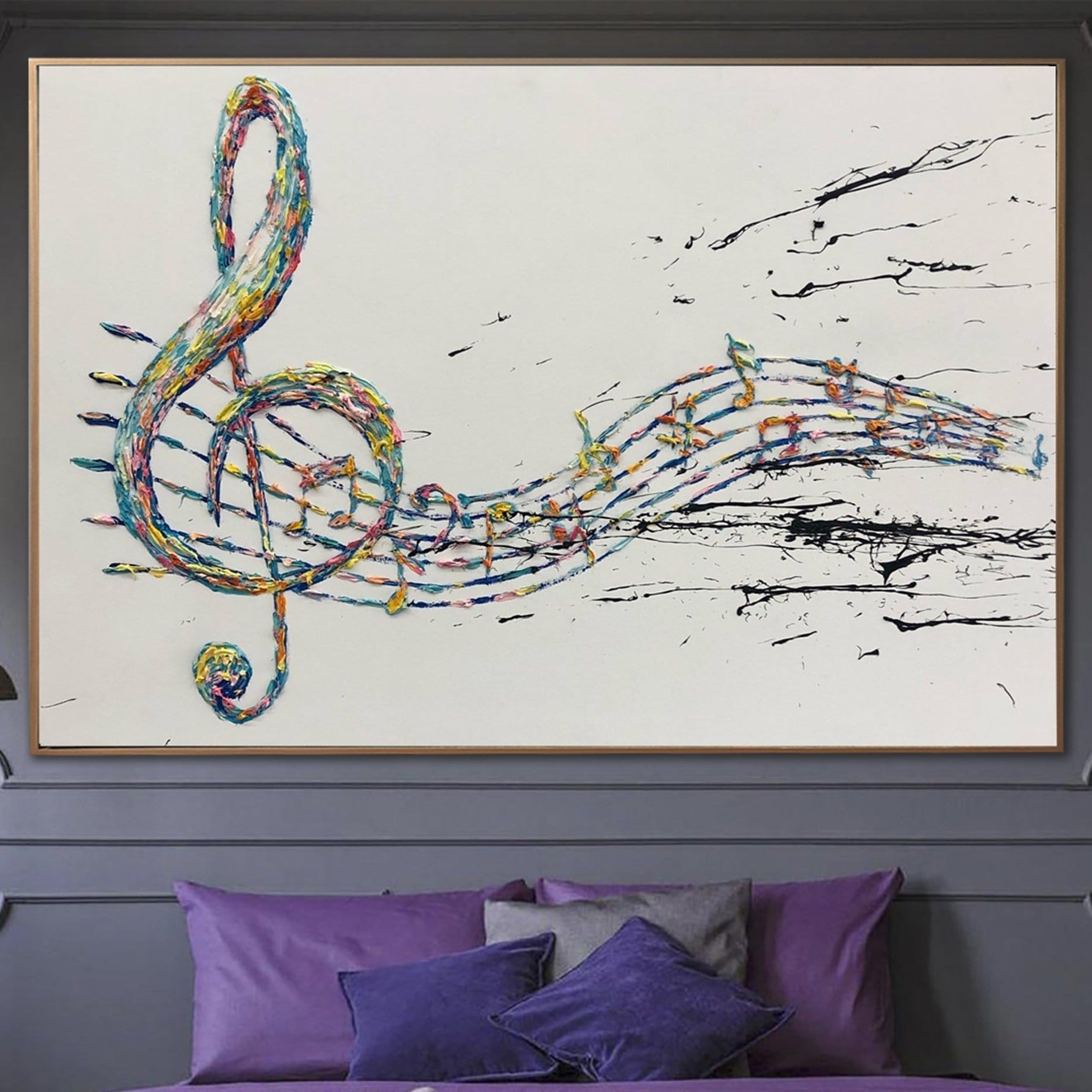 abstract music notes