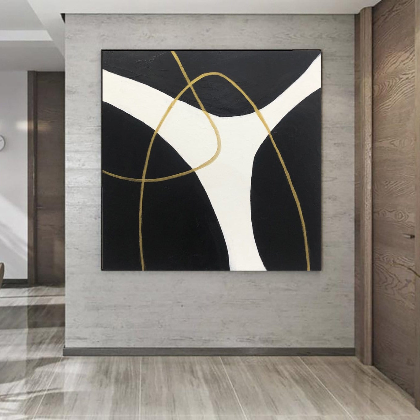 Abstract Acrylic Painting On Canvas GOLDEN ROUTH