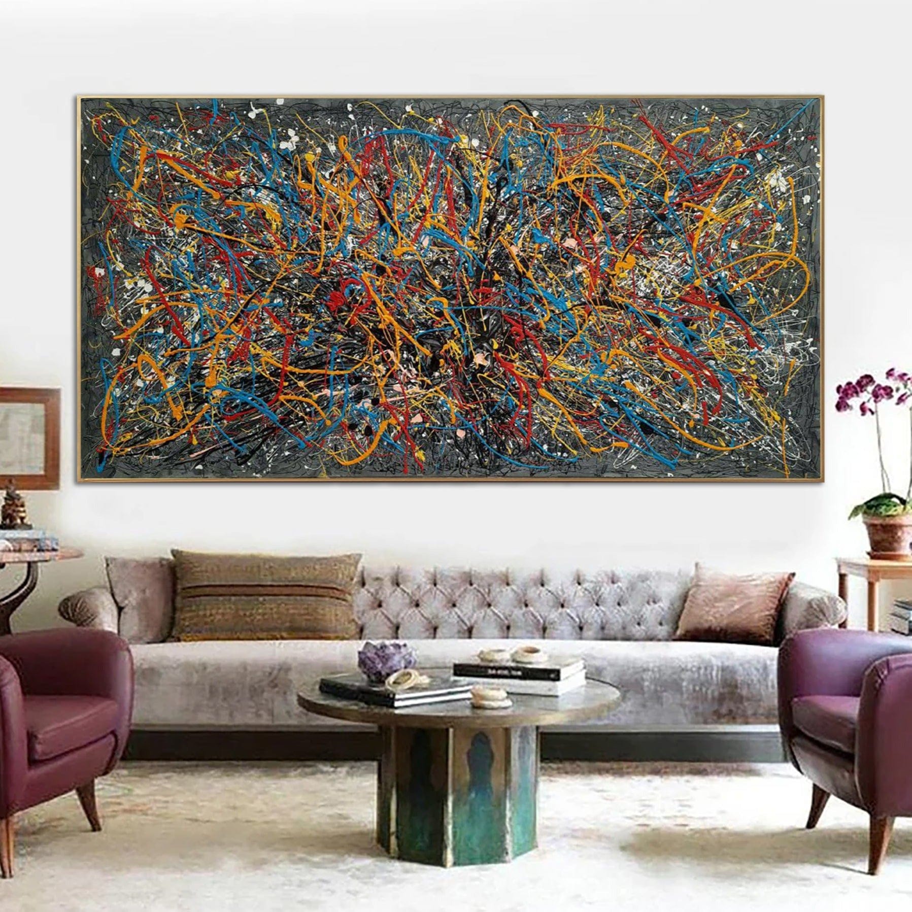 Rich textured abstract painting ENERGY BURST
