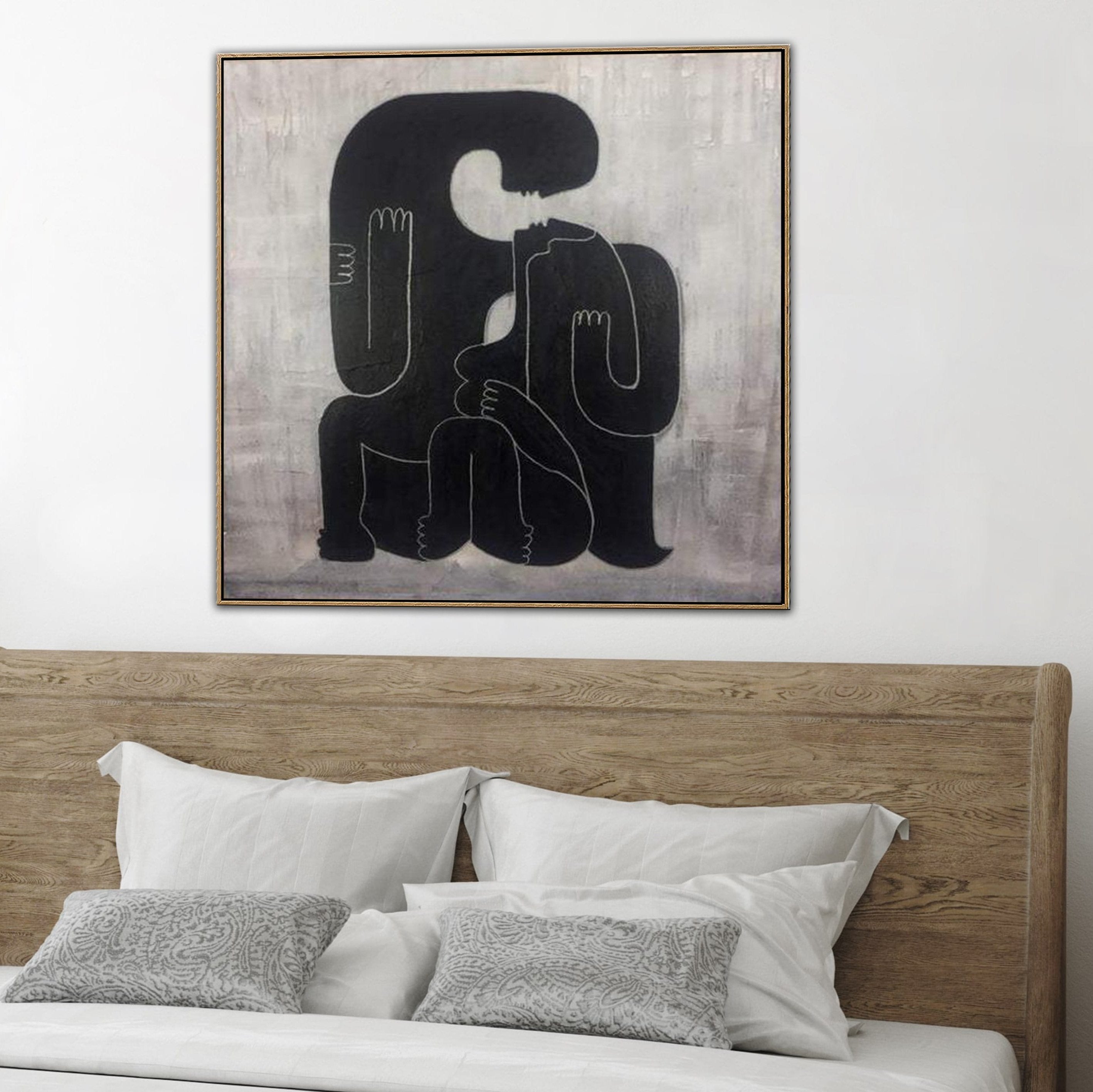 Oversized humans сouple painting LOVE FOREVER