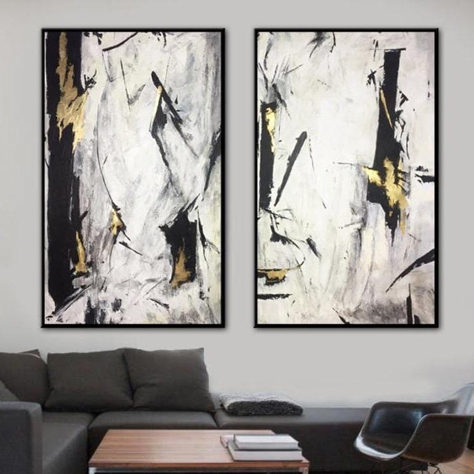 Contemporary abstract black and white set POTENTIAL GROWTH