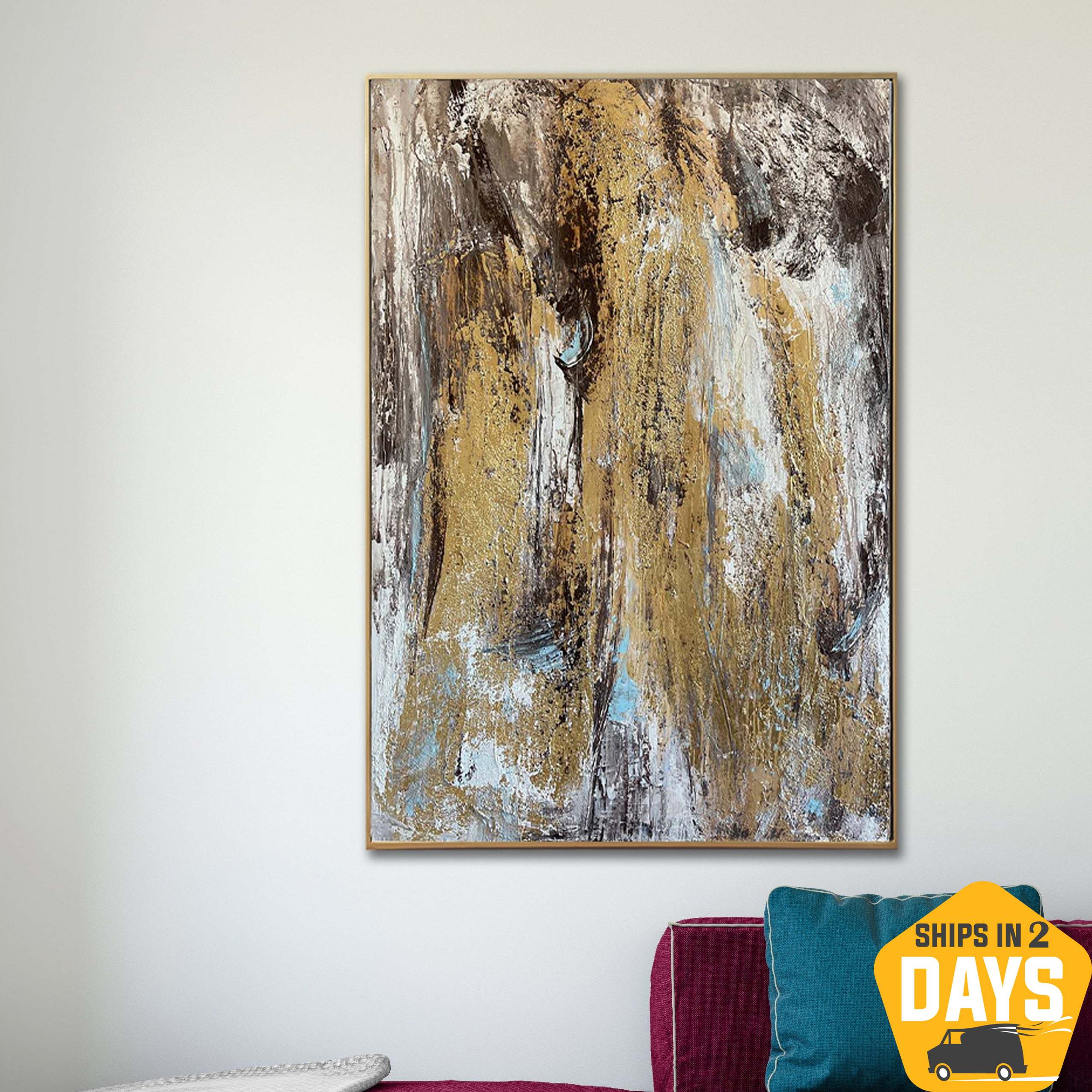 GOLDEN WATERFALL 44"x30"