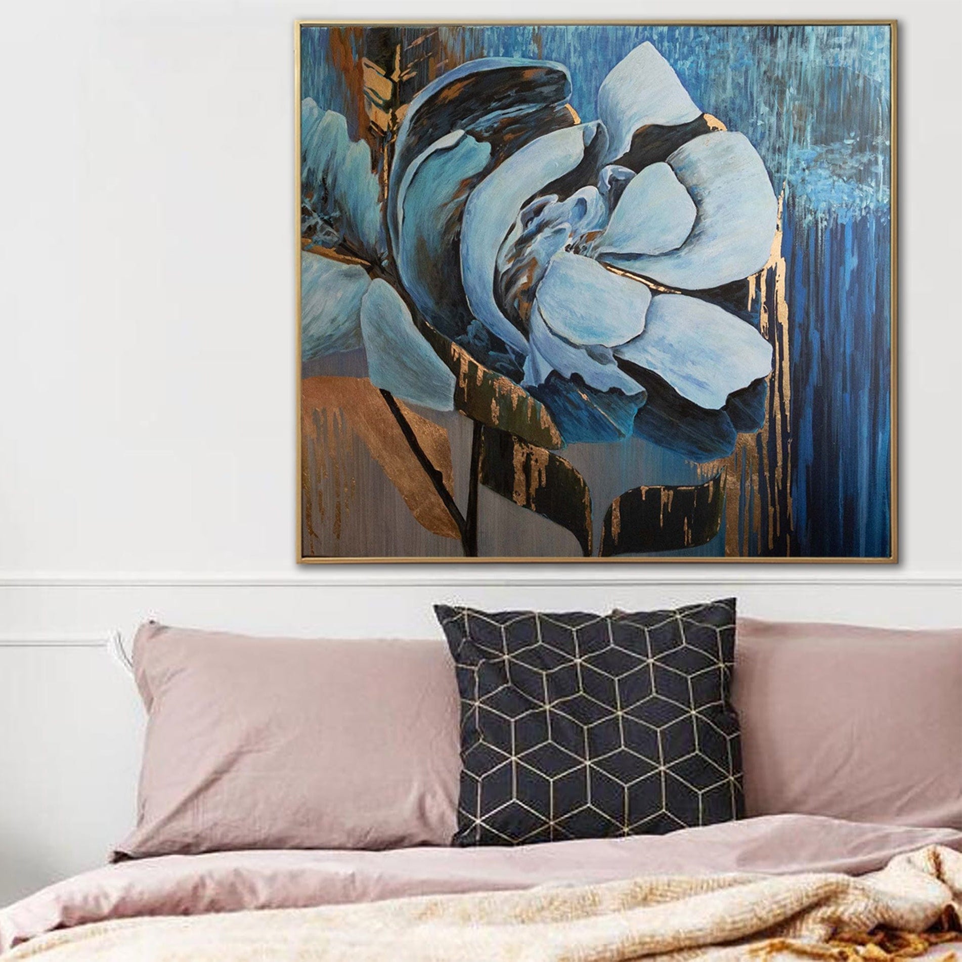 BLUE ROSE 39.76"x44.09"