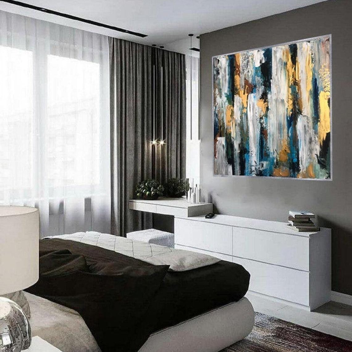 Gold luxury abstract art SPLASH OF PAINTS