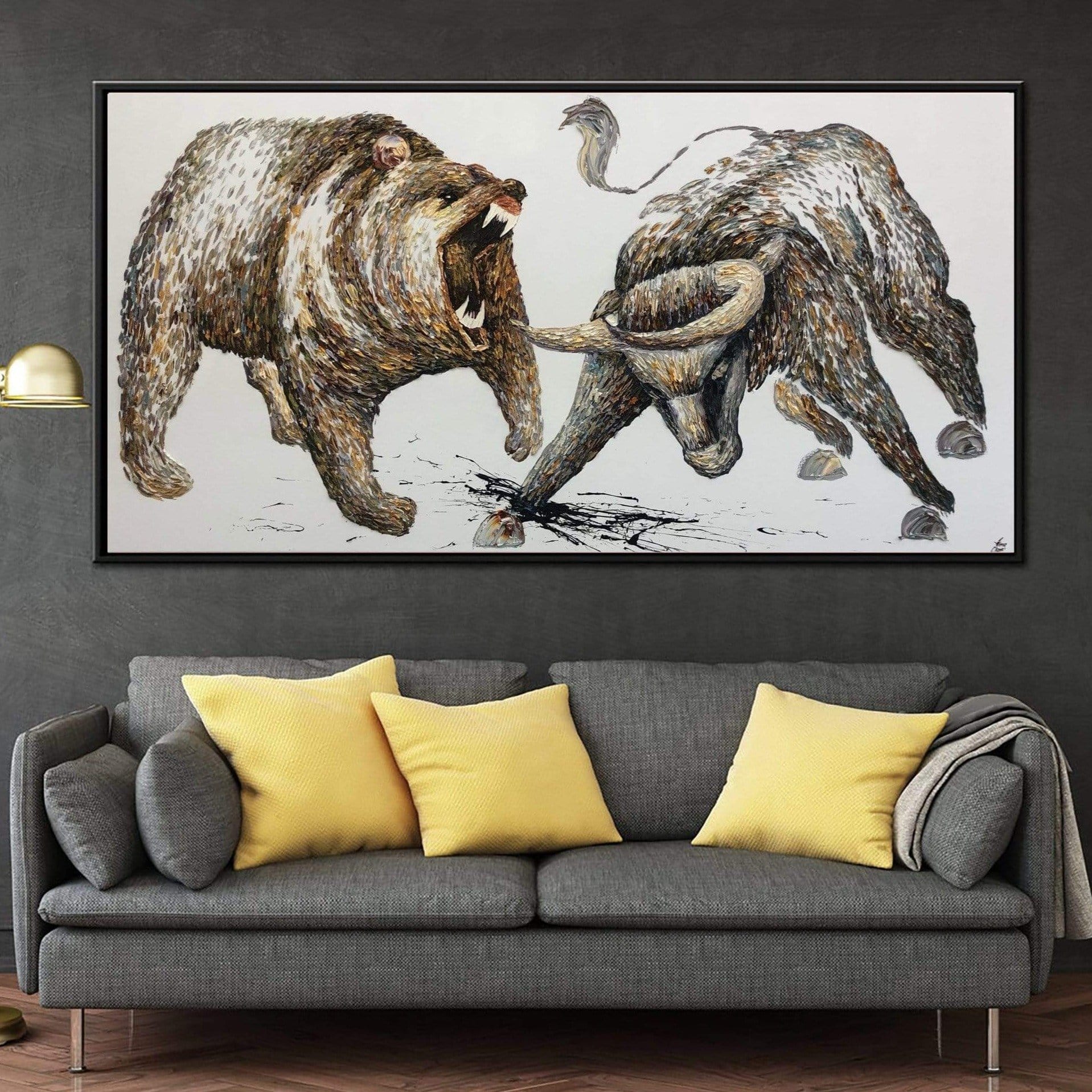 BULL VS BEAR 18"x36" | 46x91 cm
