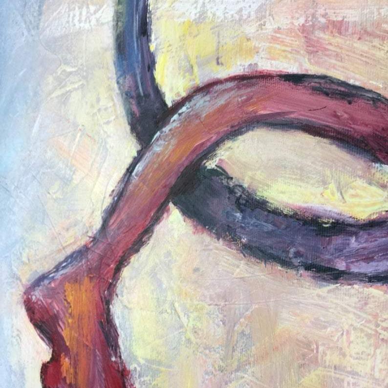 Modern human abstract painting SECRETS OF CONSCIOUSNESS