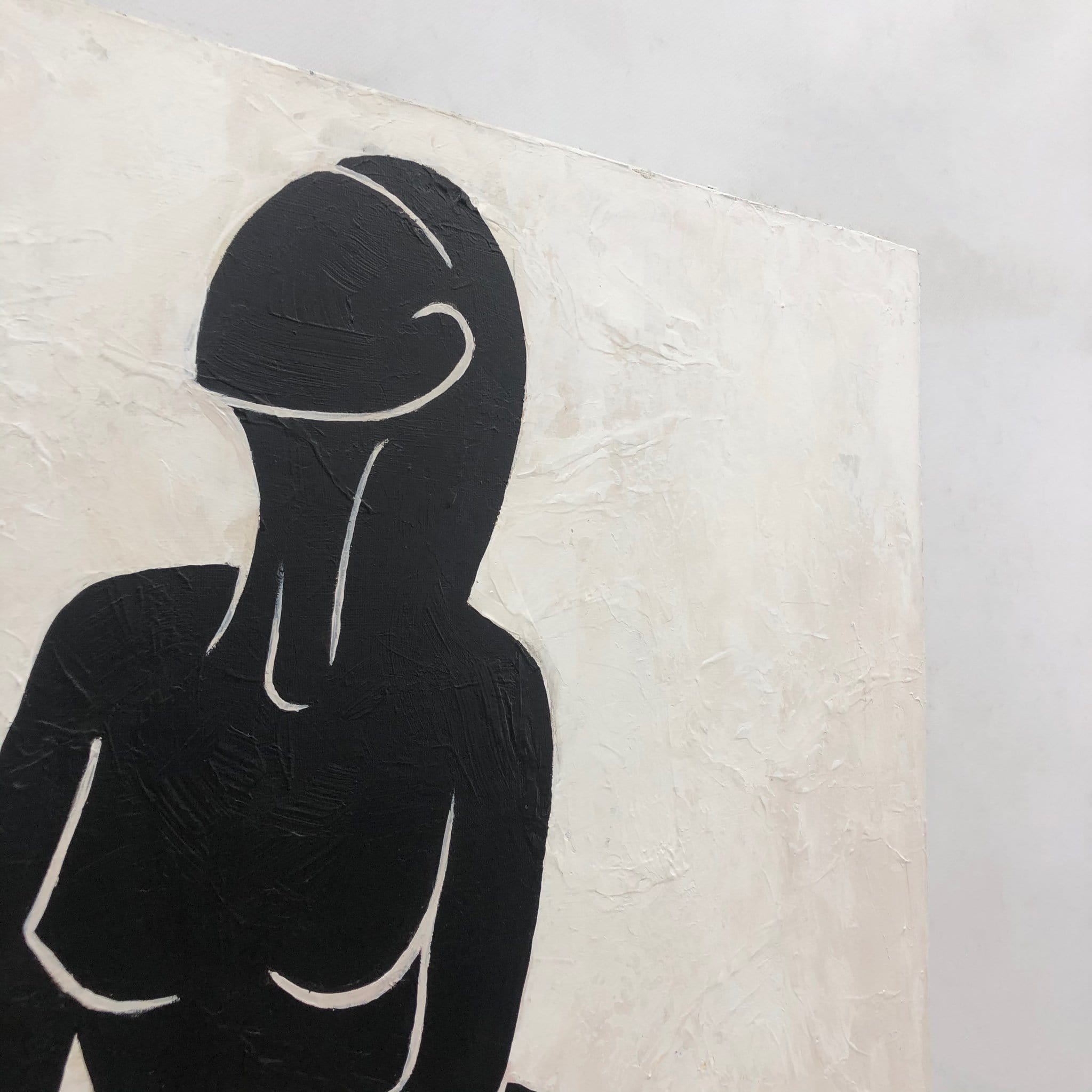 Monochrome figurative abstract art NAKED BEAUTY