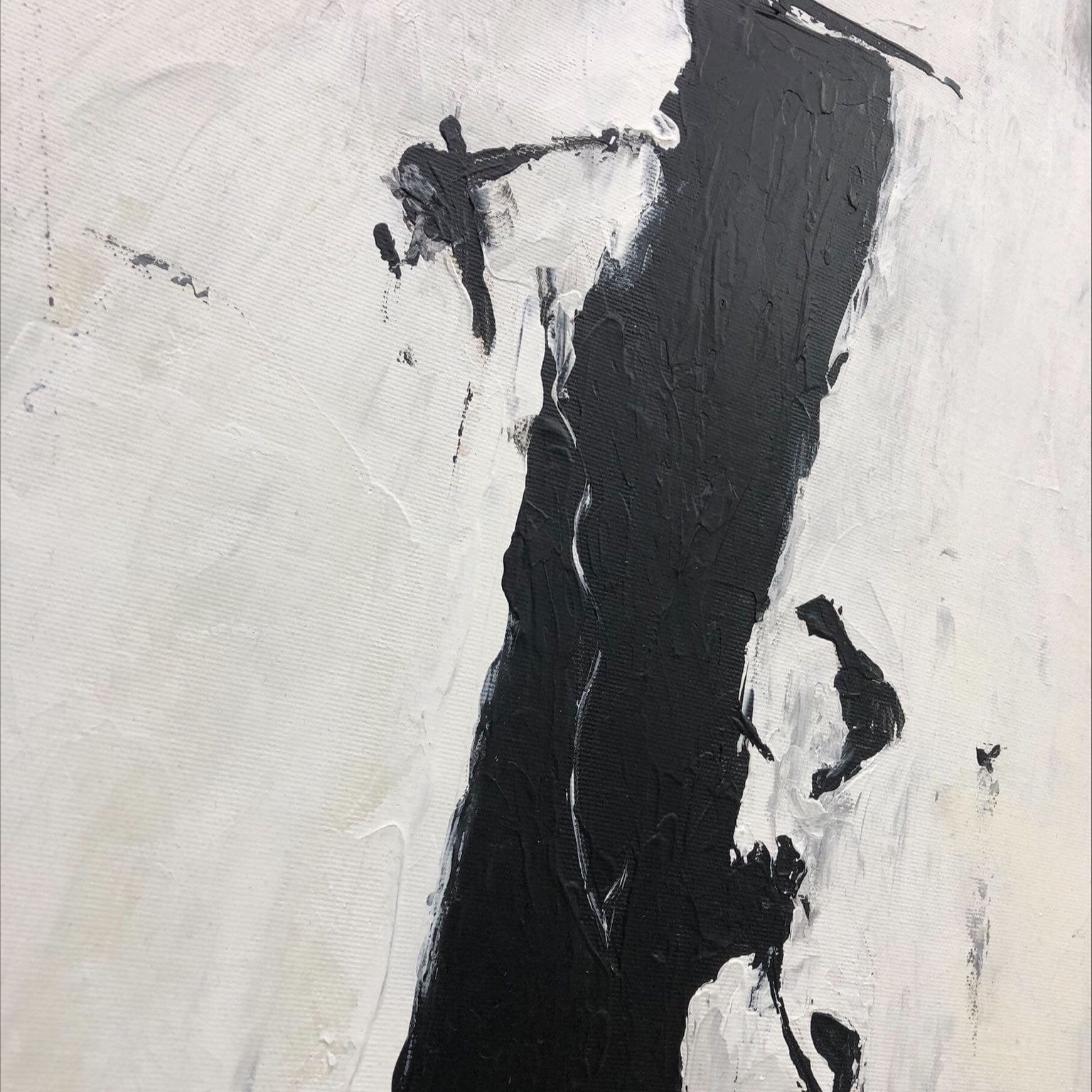 Minimalist black and white painting POTENTIAL