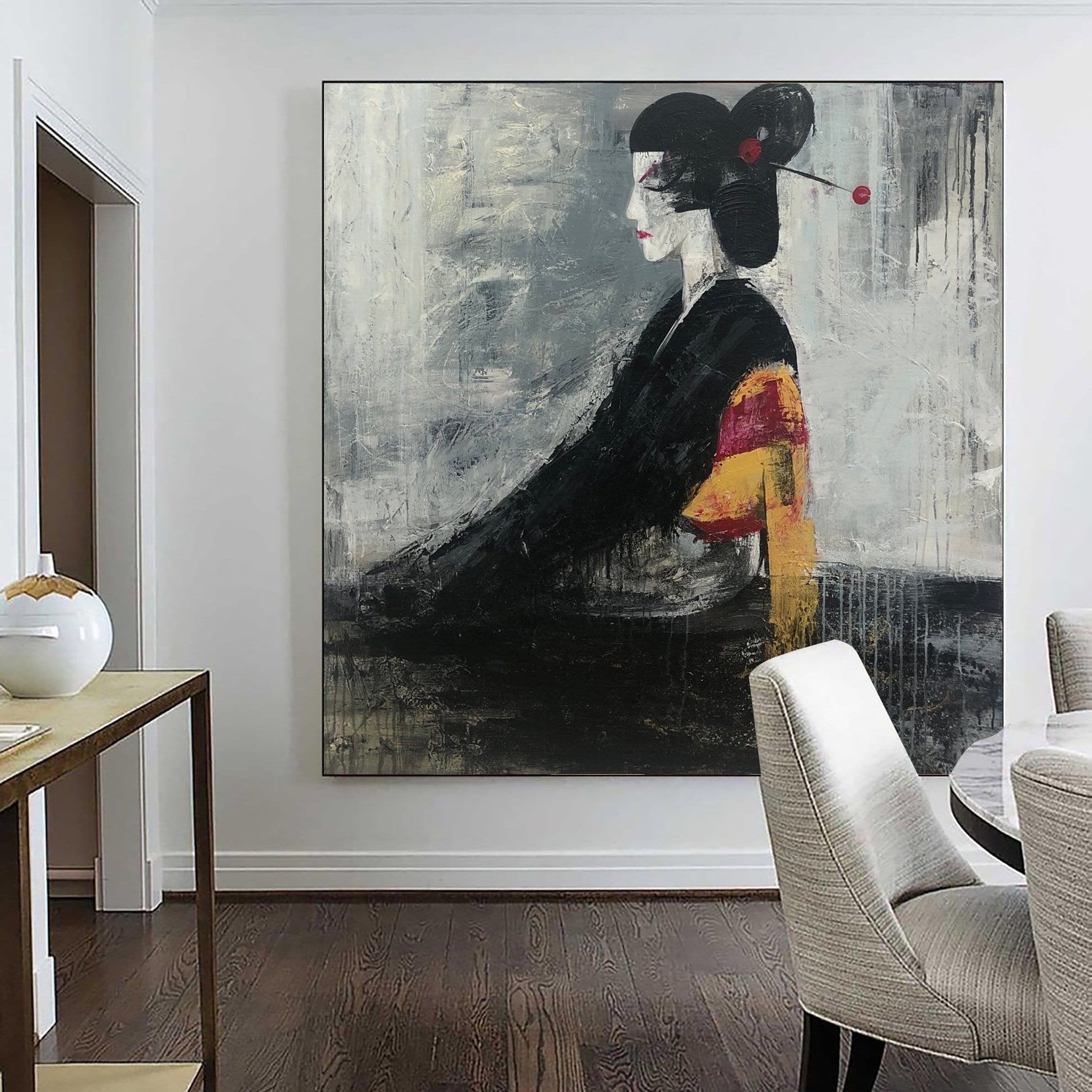 Figurative abstract art GEISHA