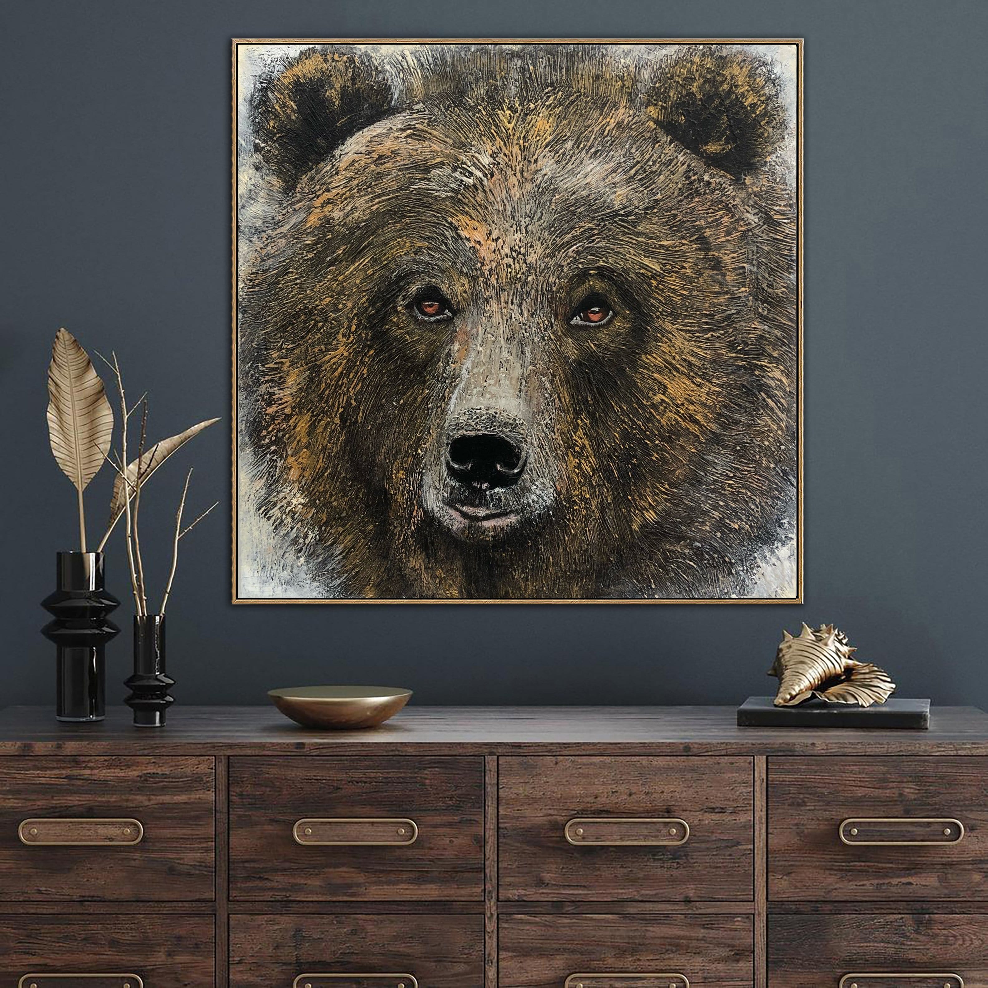 Abstract animal paintings KIND BEAR