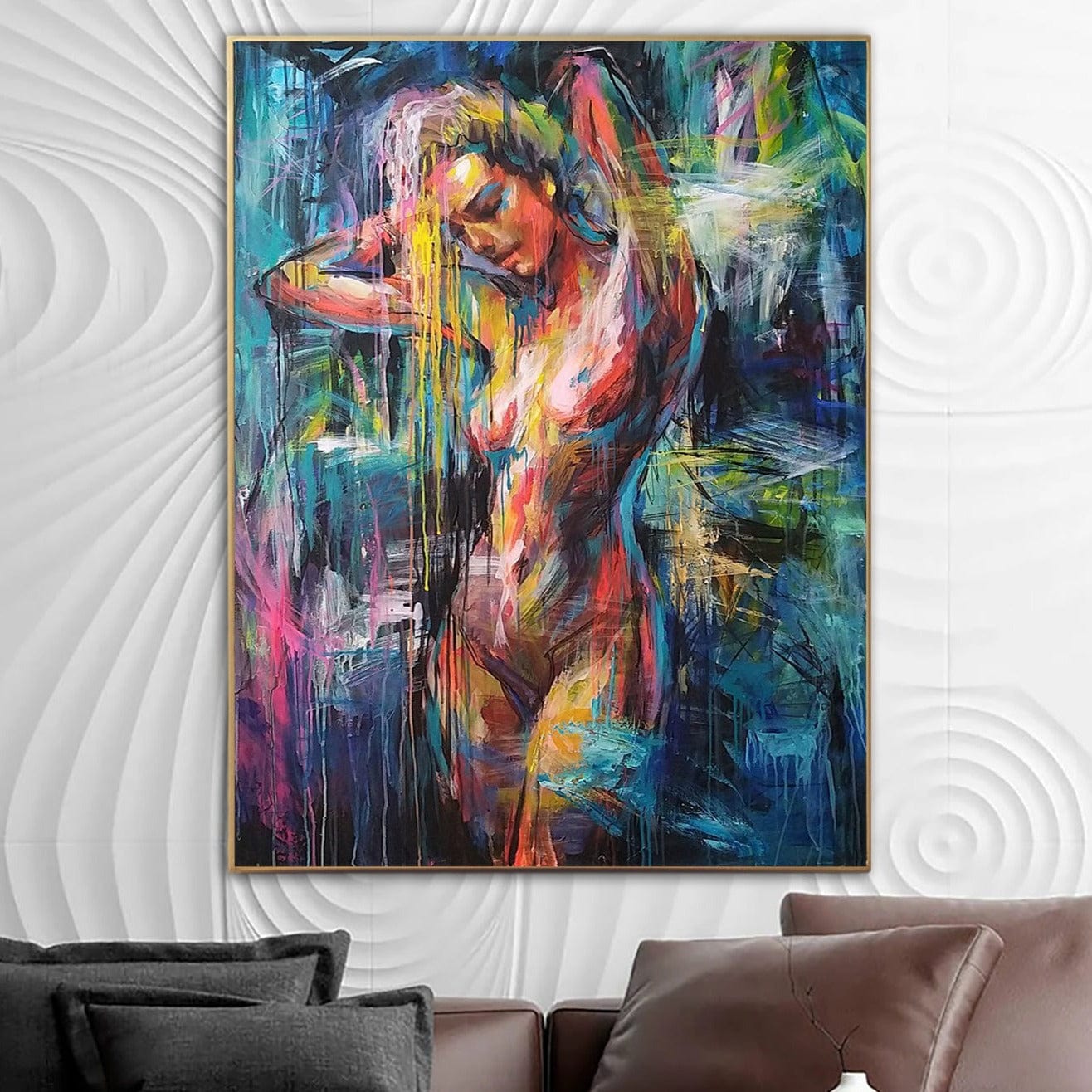 Figurative іconic abstract art LADY RAIN
