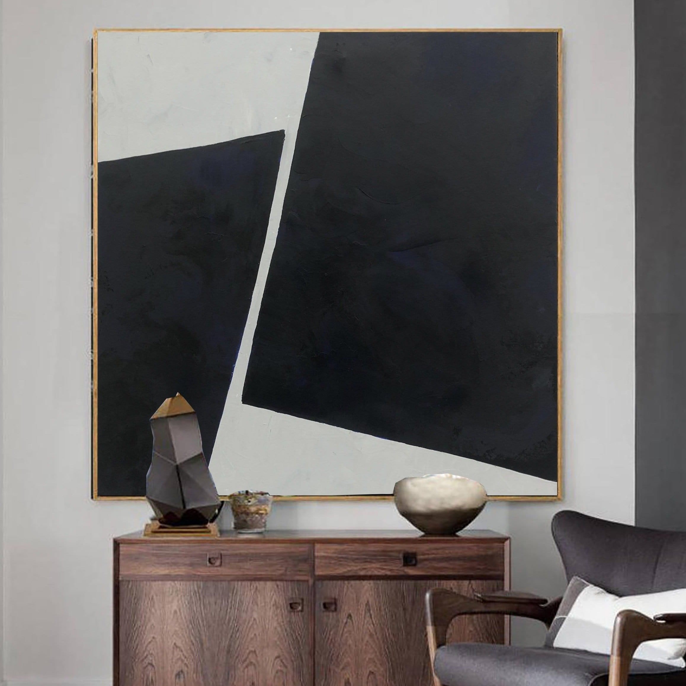 Black and white minimalist wall art STRIKING DIFFERENCES