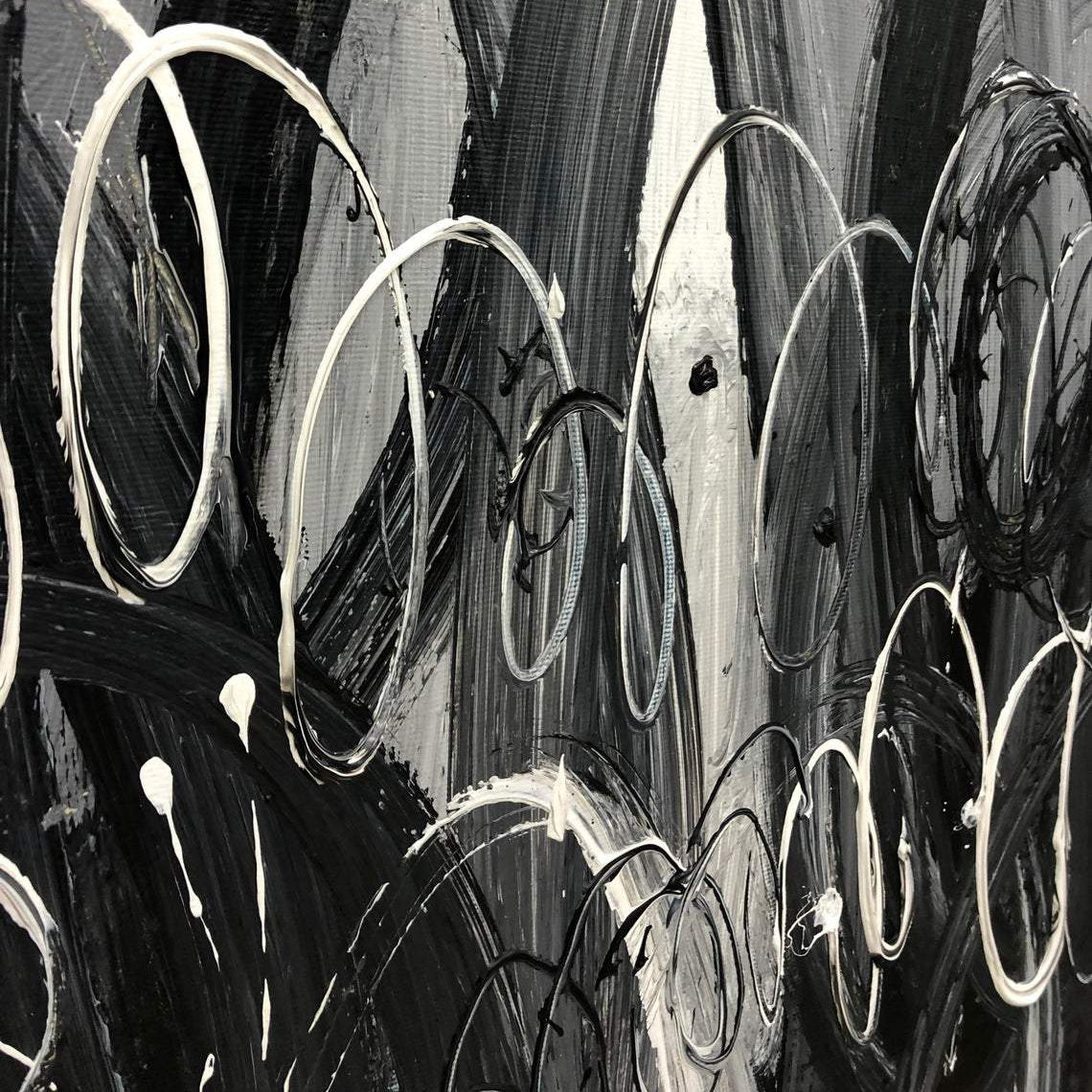 Black modern wall art BOILING NIGHT