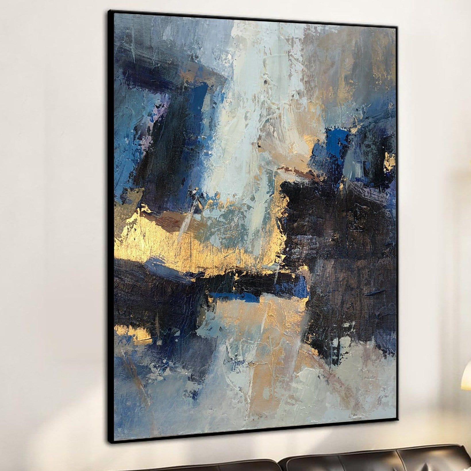 Textured vibrant abstract art REFLECTION IN THE WATER