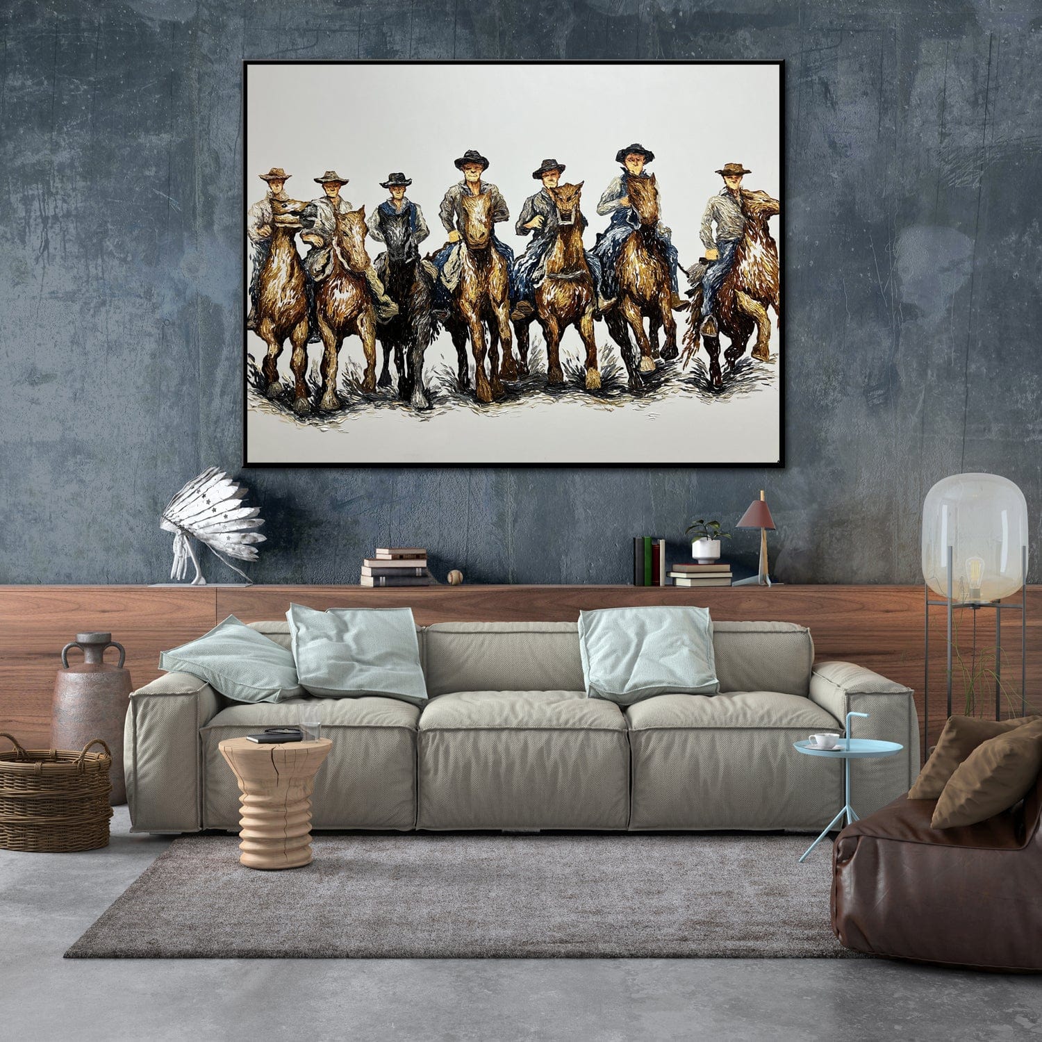 COWBOY'S WALK 48"x64"