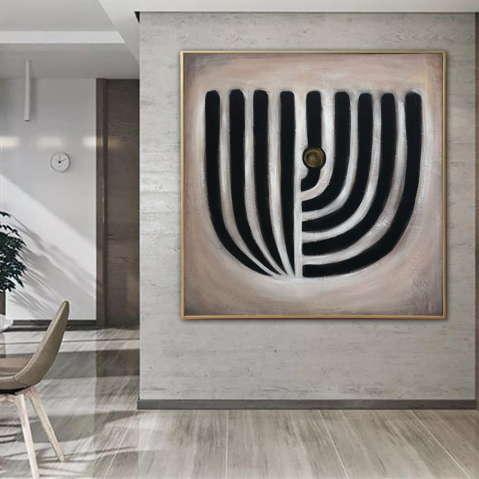 Bold Graphic Abstract Paintings MENORAH