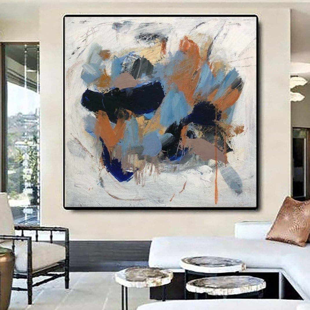 Modern expressive colorful canvas artwork BUTTLE LAKE