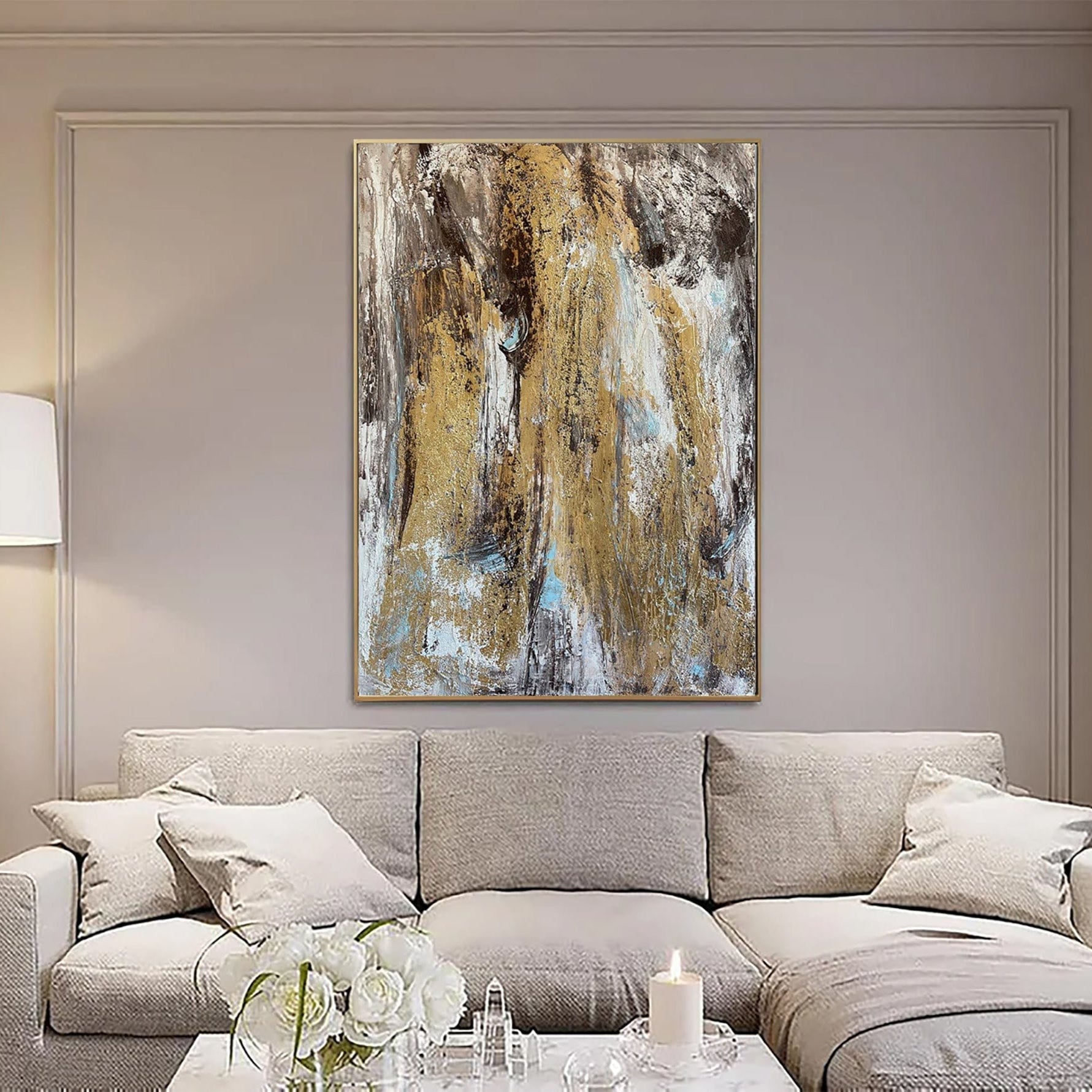 GOLDEN WATERFALL 44"x30"
