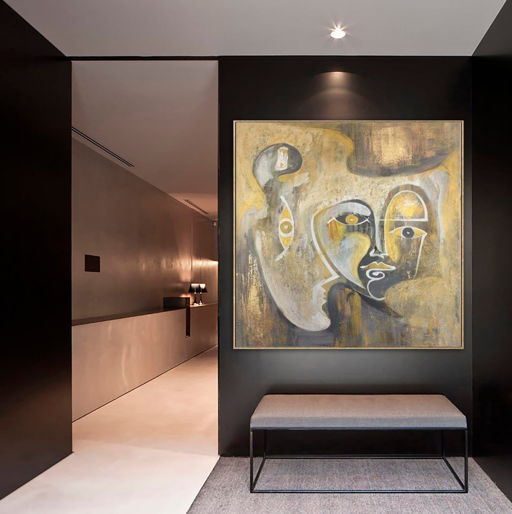 Figurative abstract painting FACES OF LIGHT