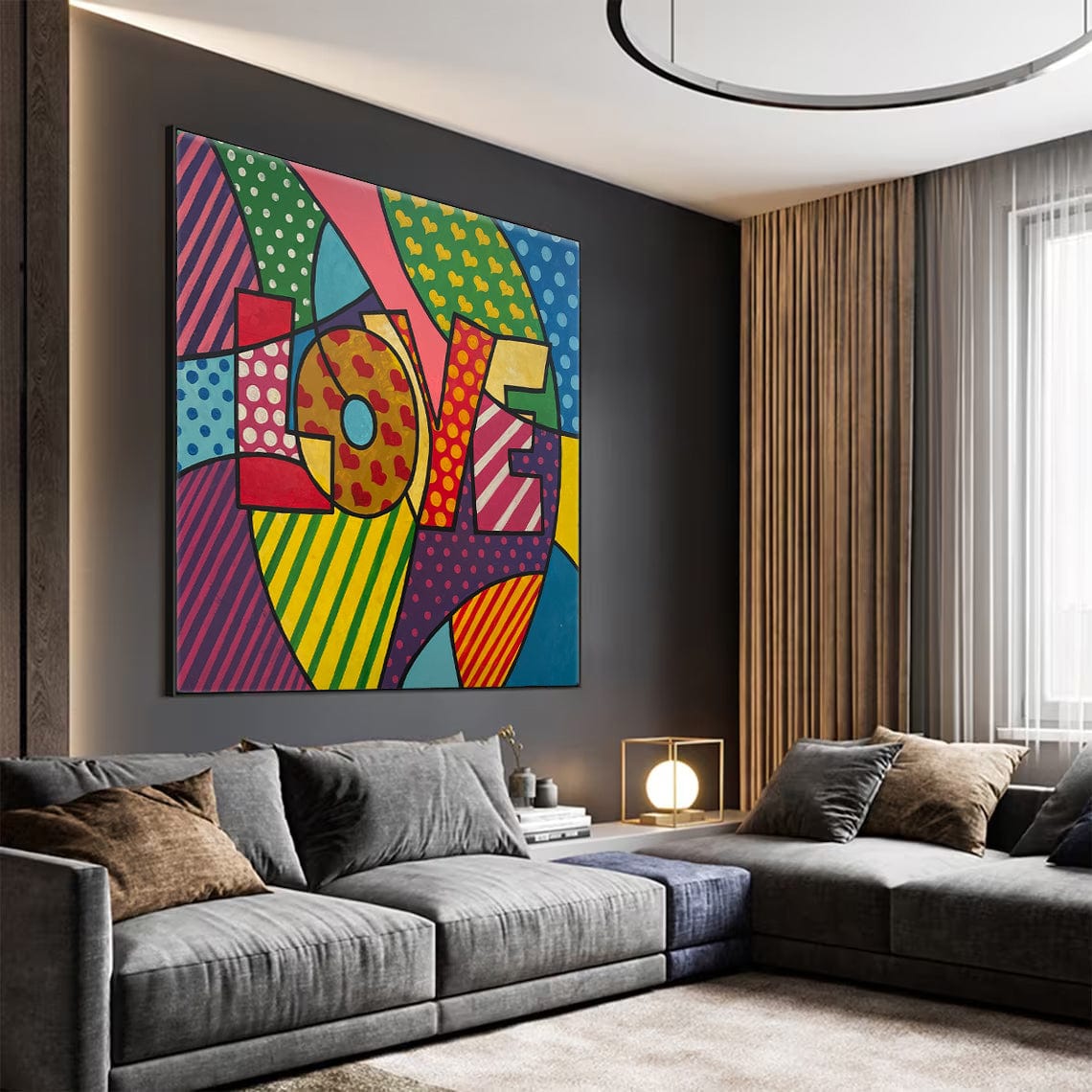 Modern expressive pop art painting BRIGHT LOVE