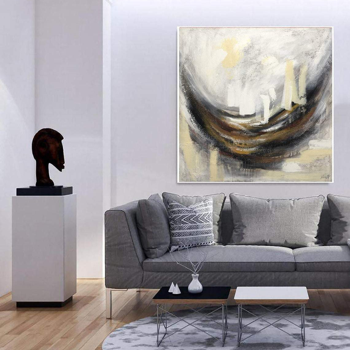 Elegant textured wall art RIVER OF LIFE