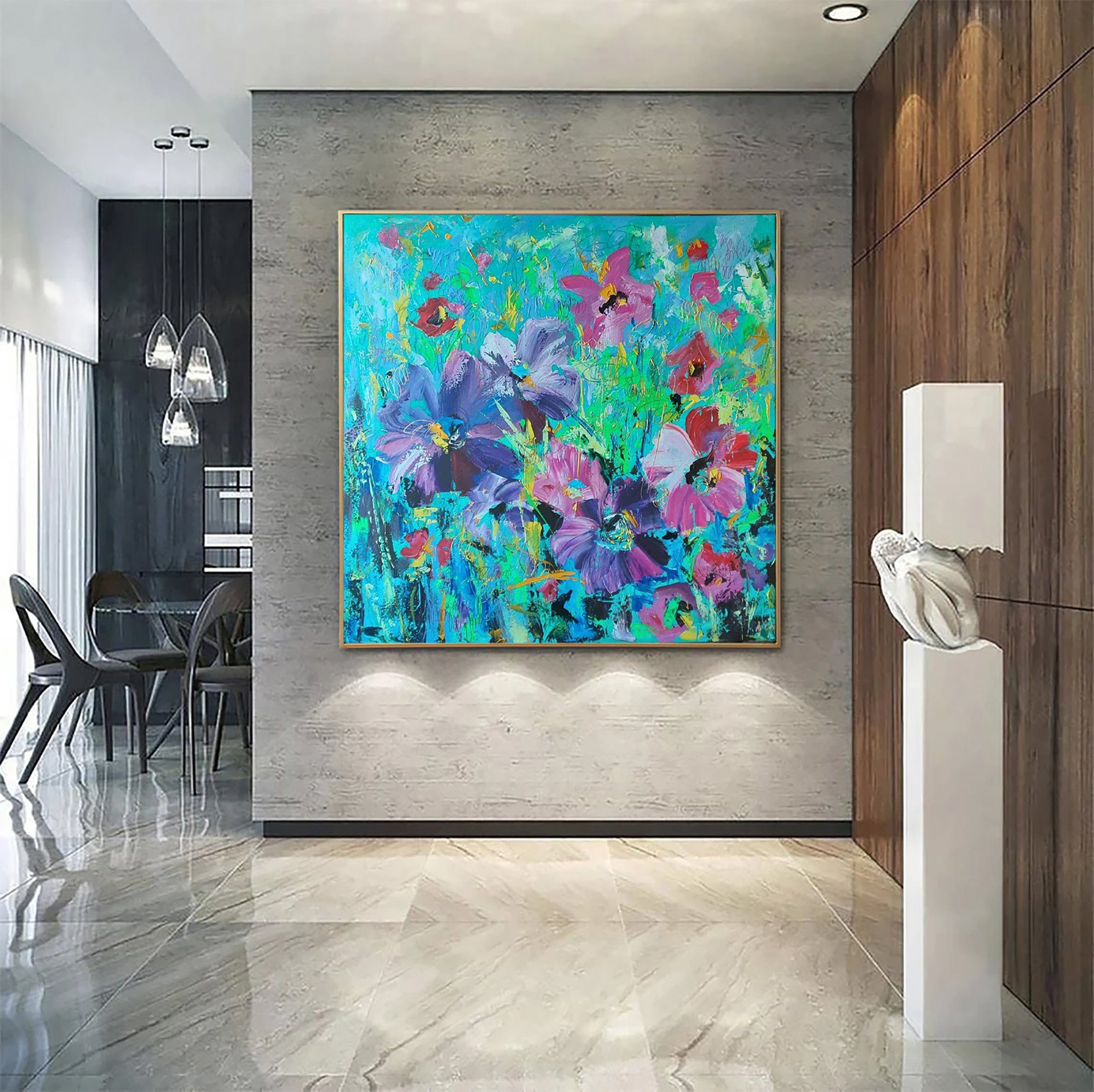 Abstract nature-inspired colorful paintings FLORAL RESONANCE