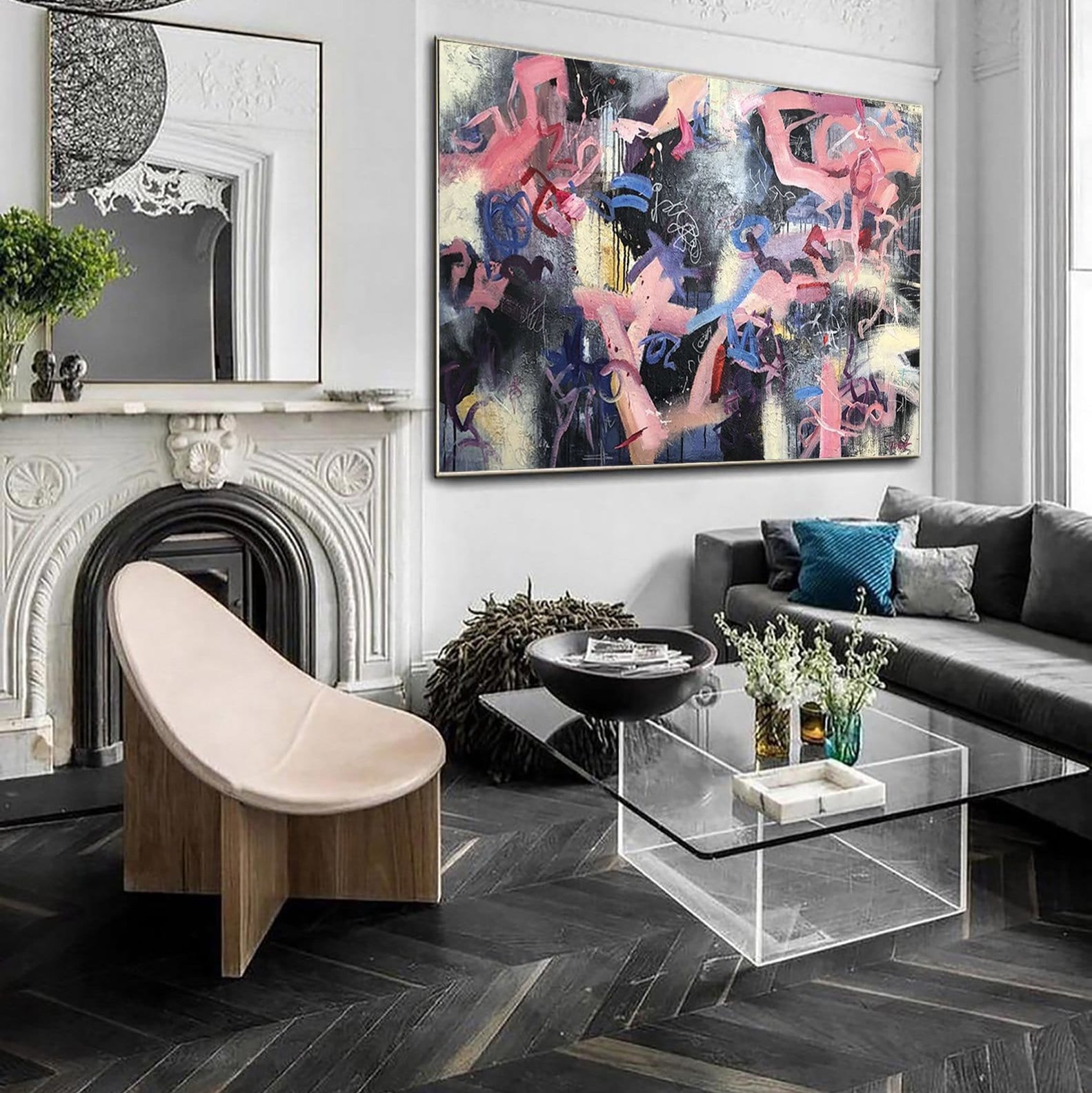 Chaotic strokes abstract art HOW LIFE FLOWS