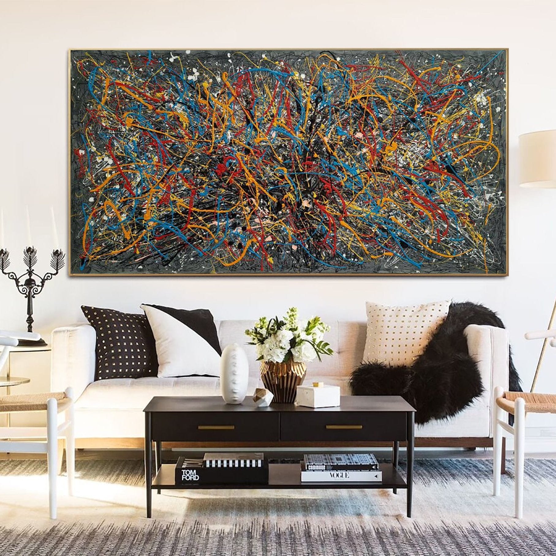 Rich textured abstract painting ENERGY BURST