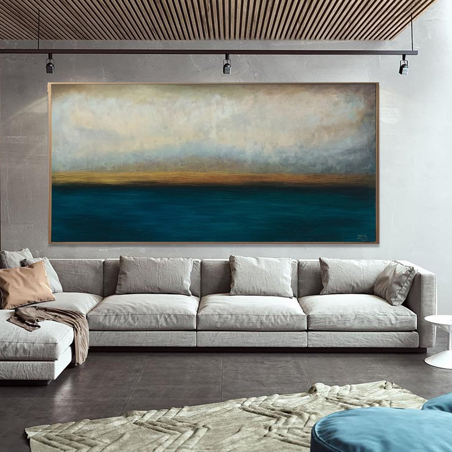 Ocean painting oil abstract WATERSCAPE