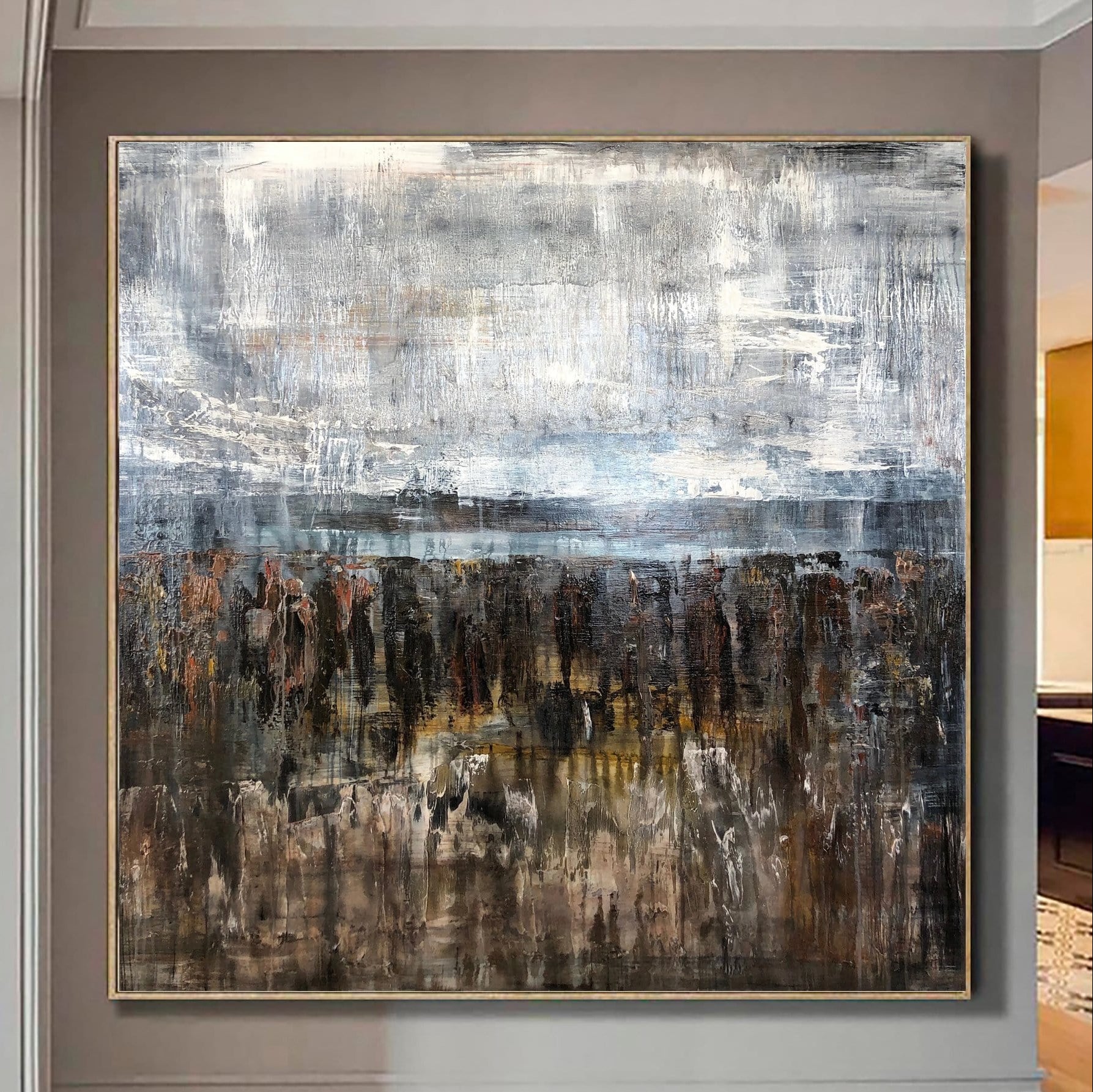 Large Canvas Wall Art ALONG THE CLIFF Unstretched