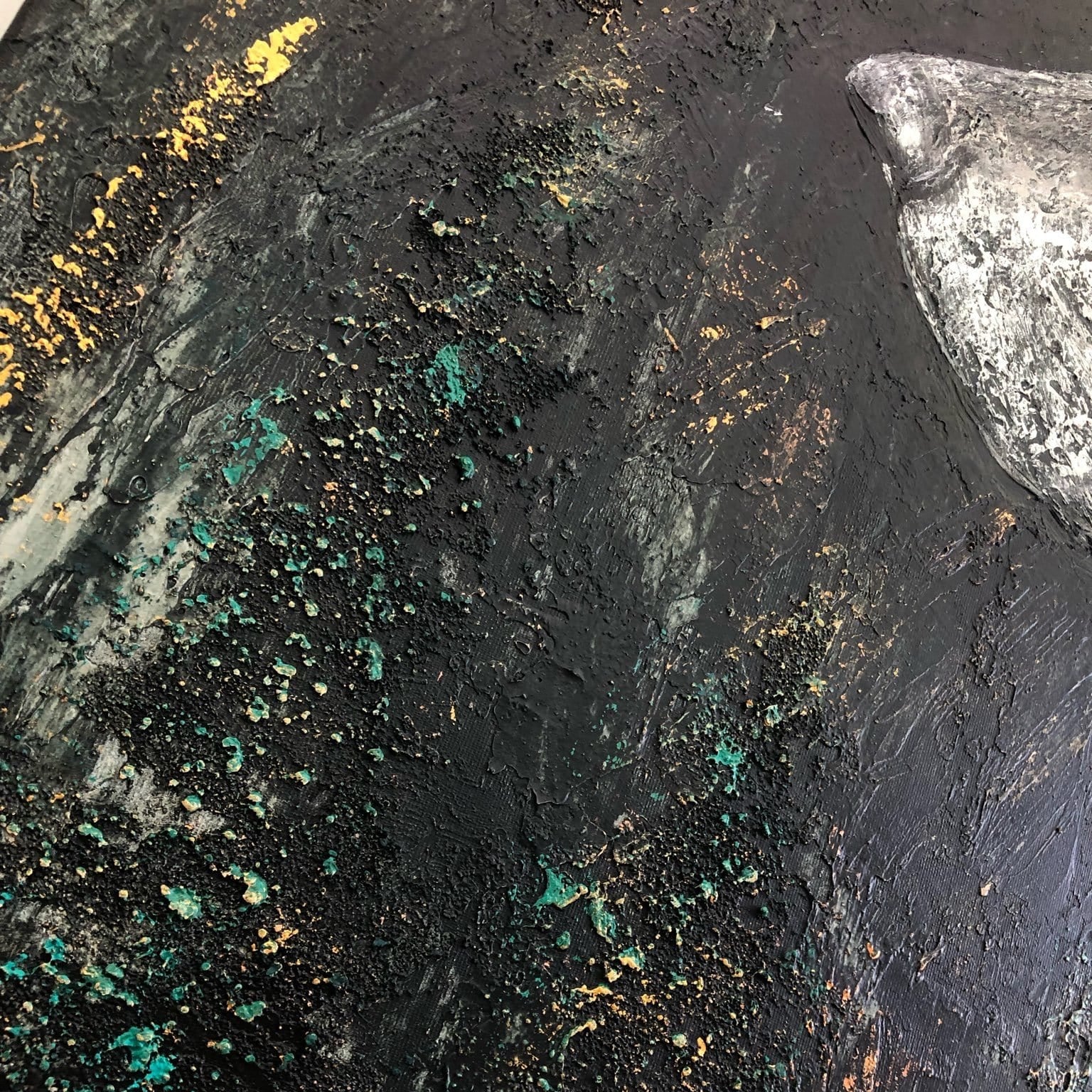 Abstract animal wildlife painting LONE PREDATOR