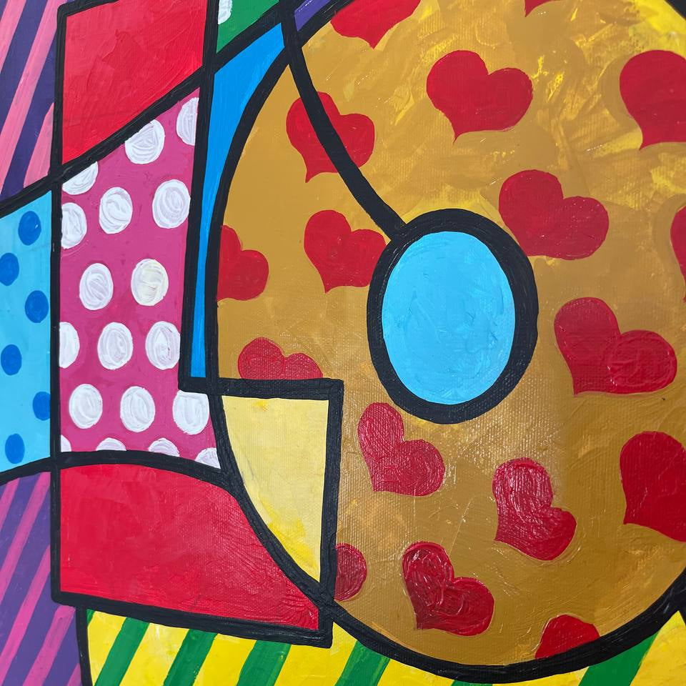 Modern expressive pop art painting BRIGHT LOVE