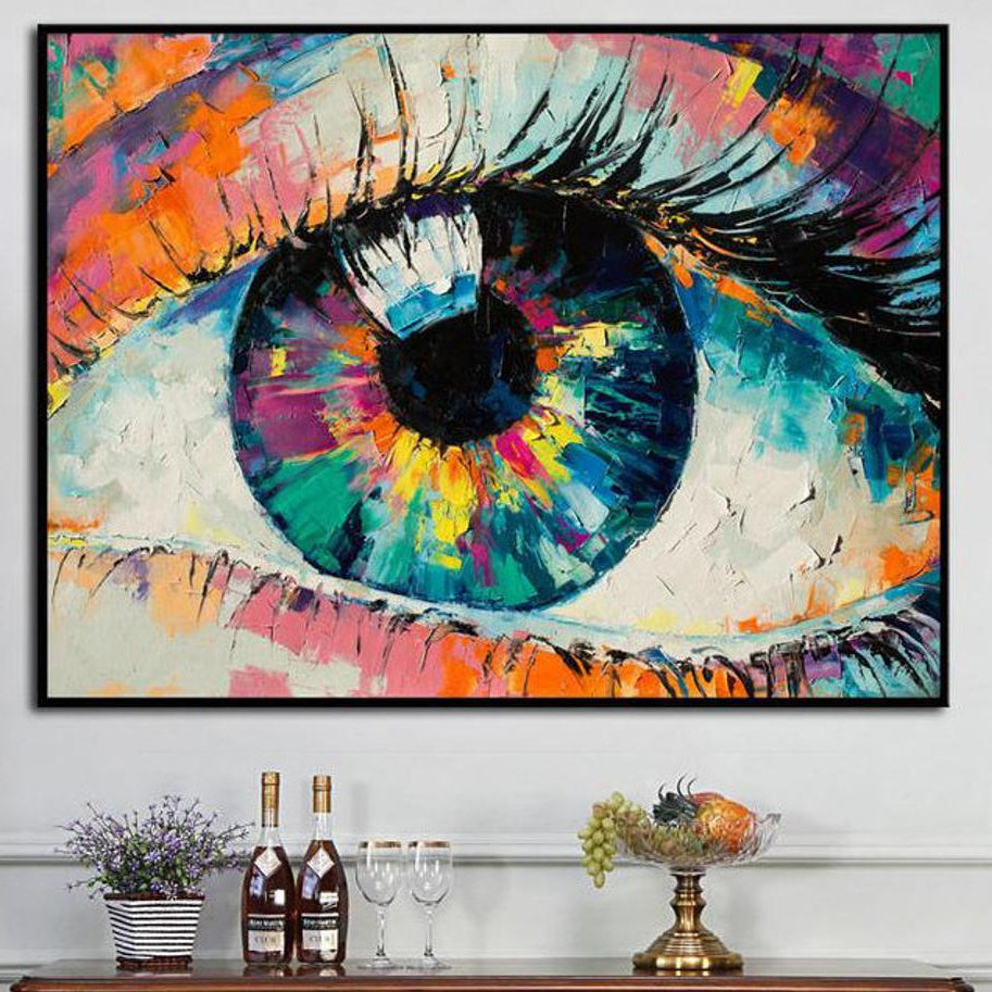 Figurative colorful abstract art THE SEEING EYE