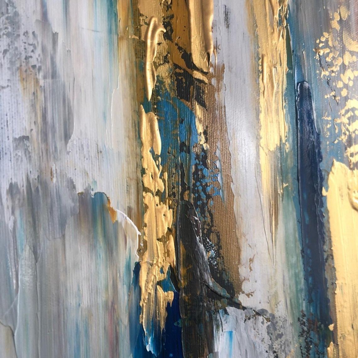 Gold luxury abstract art SPLASH OF PAINTS