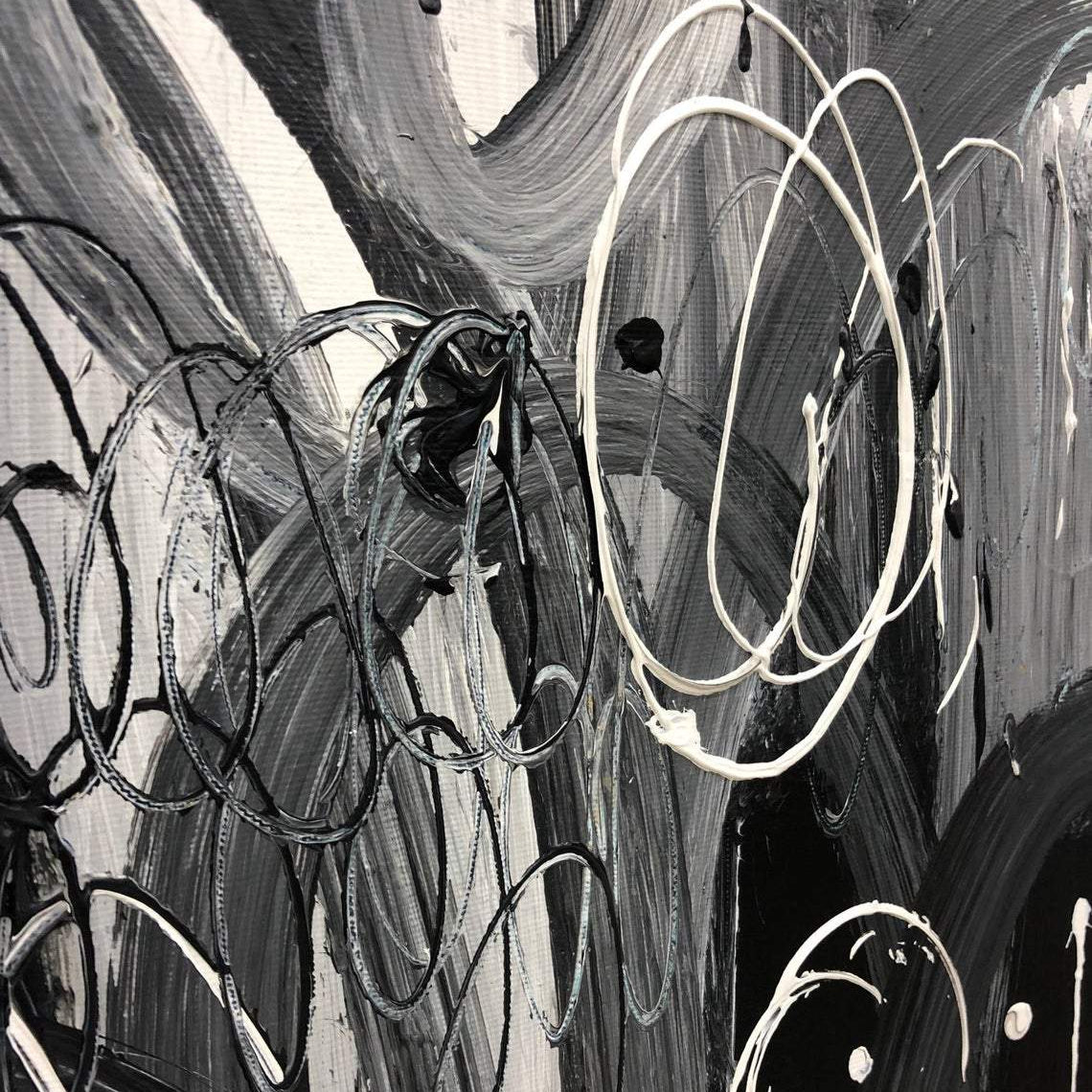 Black modern wall art BOILING NIGHT