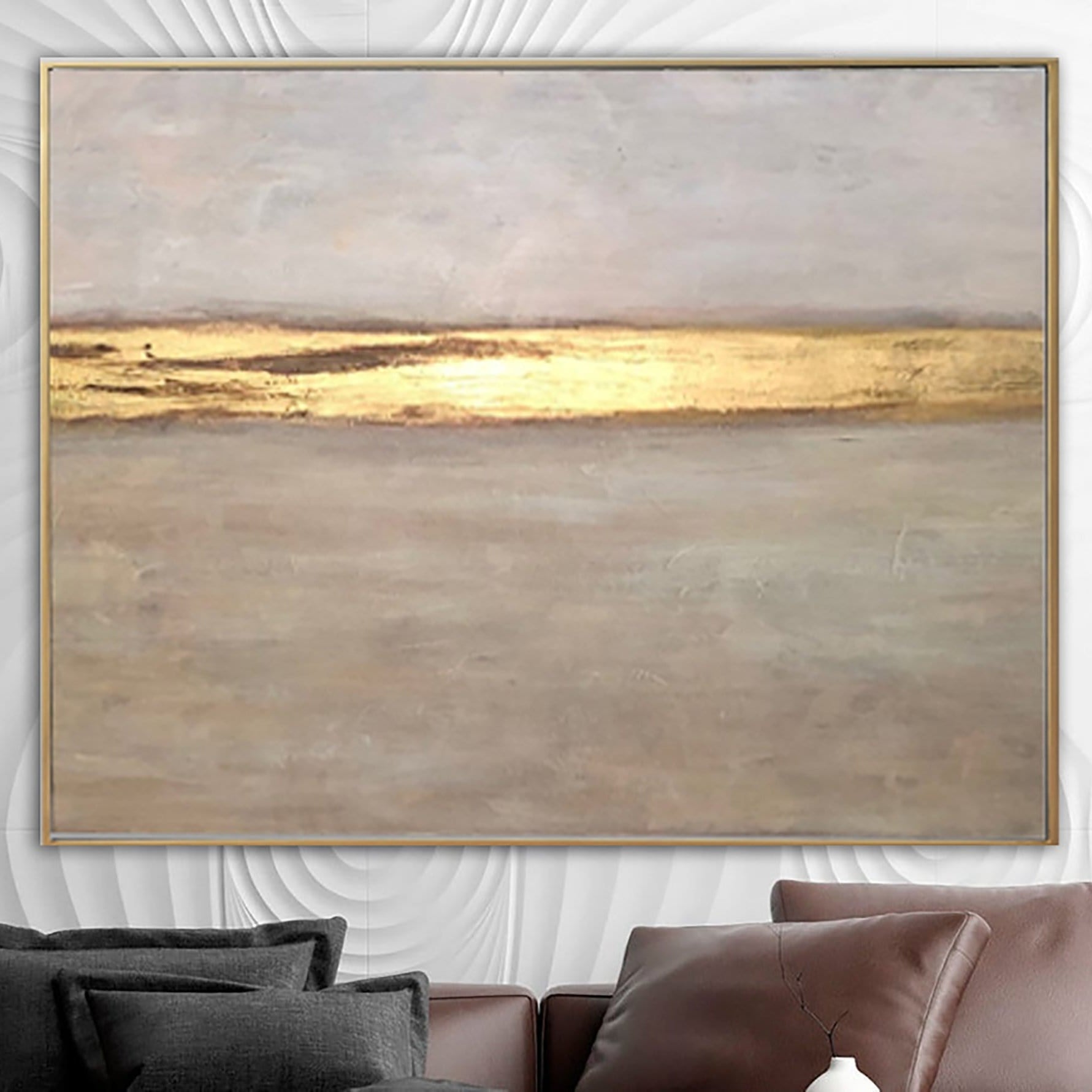 Oversize wall art abstract GOLDEN HEAVEN