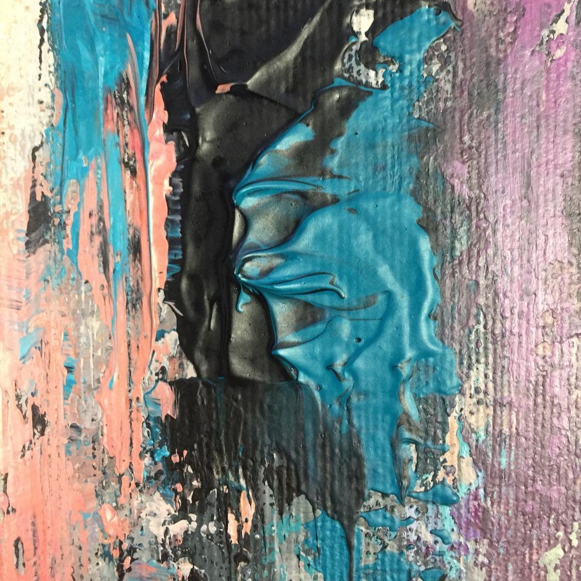 Handmade abstract textured art DREAMS COME TRUE