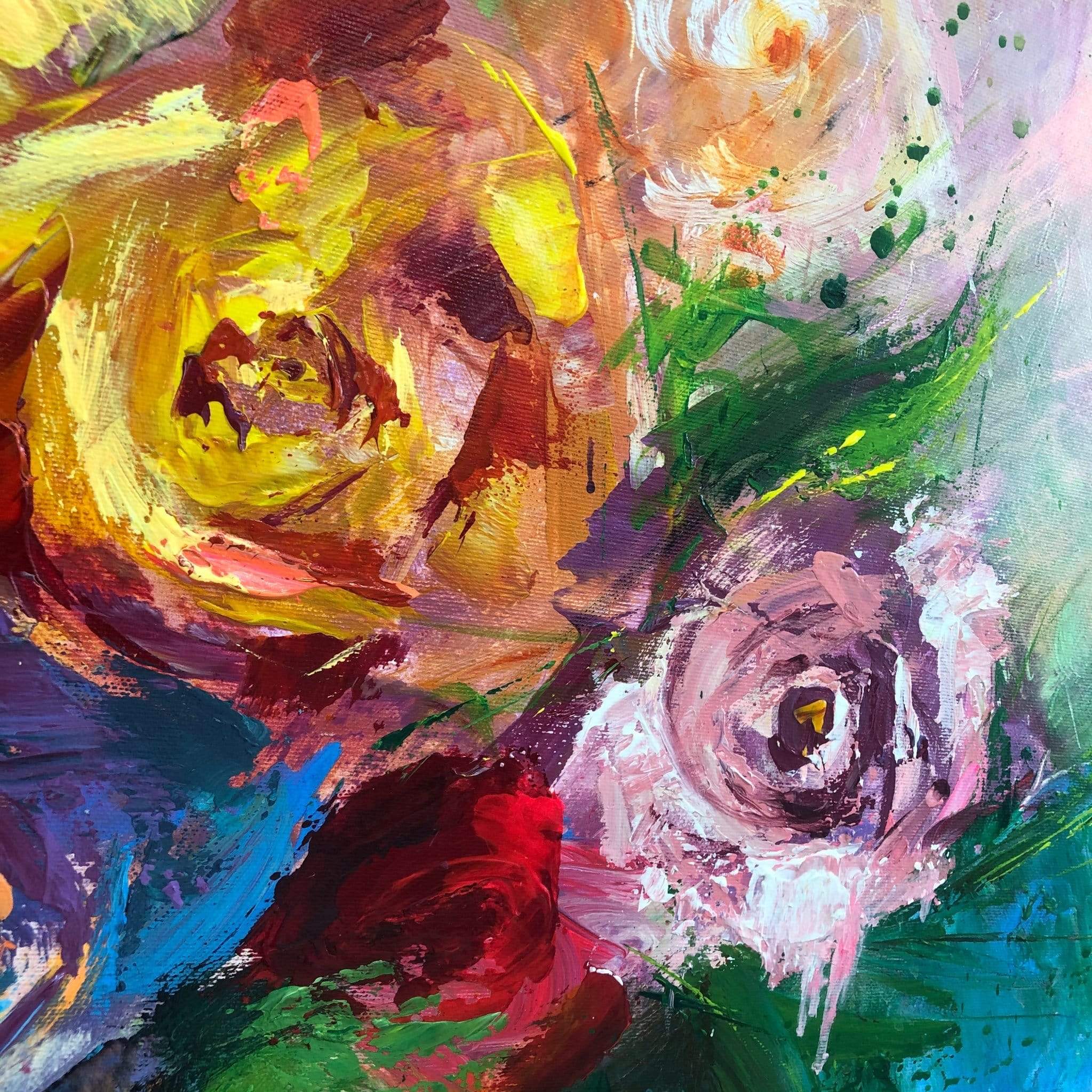 BLOOMING ROSES 46"x46"