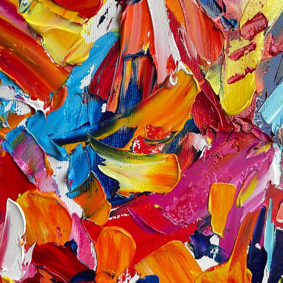 Impasto style paintings COLORS OF SPRING