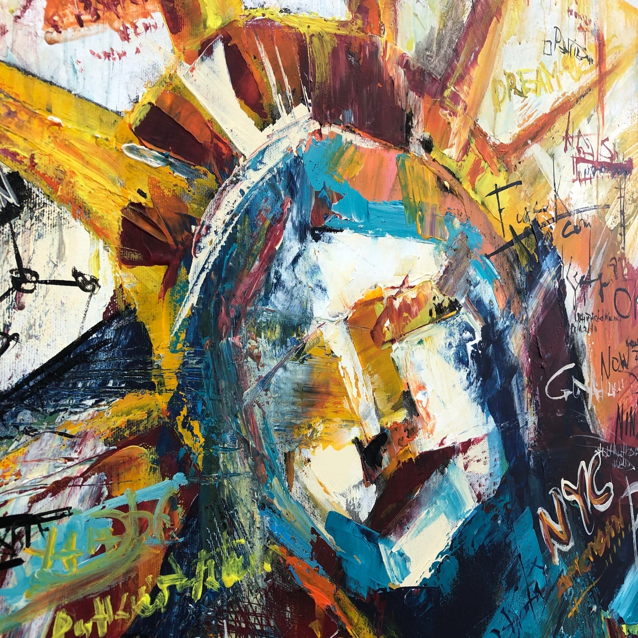 Modern urban abstract painting LIBERTY