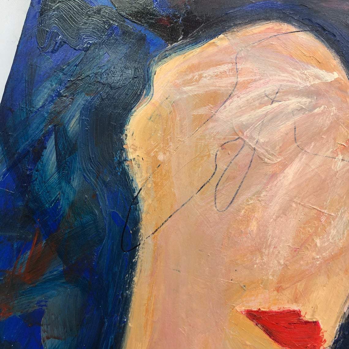 Modern vibrant expressive abstract art set WOMEN'S EVENING