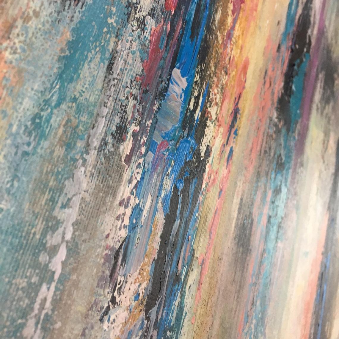 Handmade abstract textured art DREAMS COME TRUE