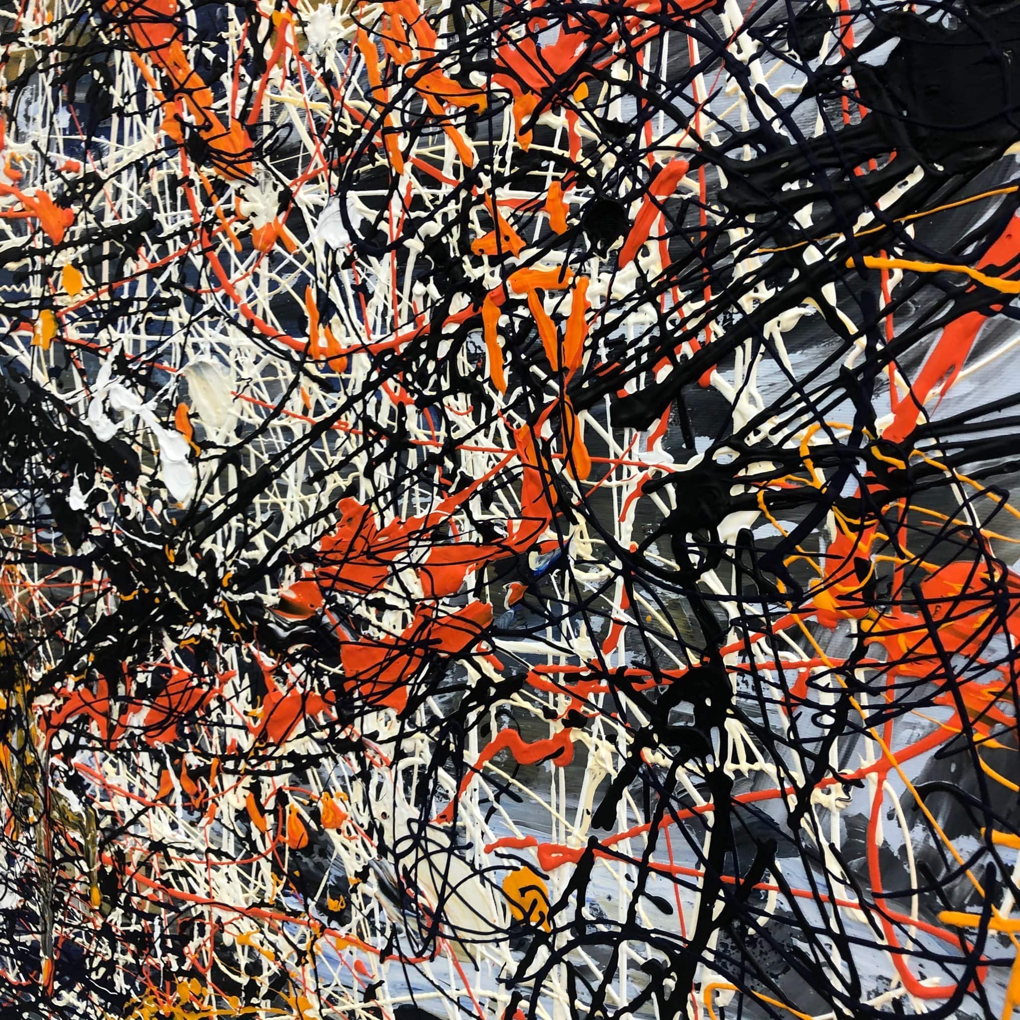 Jackson pollock style painting BLOSSOMING DREAMS