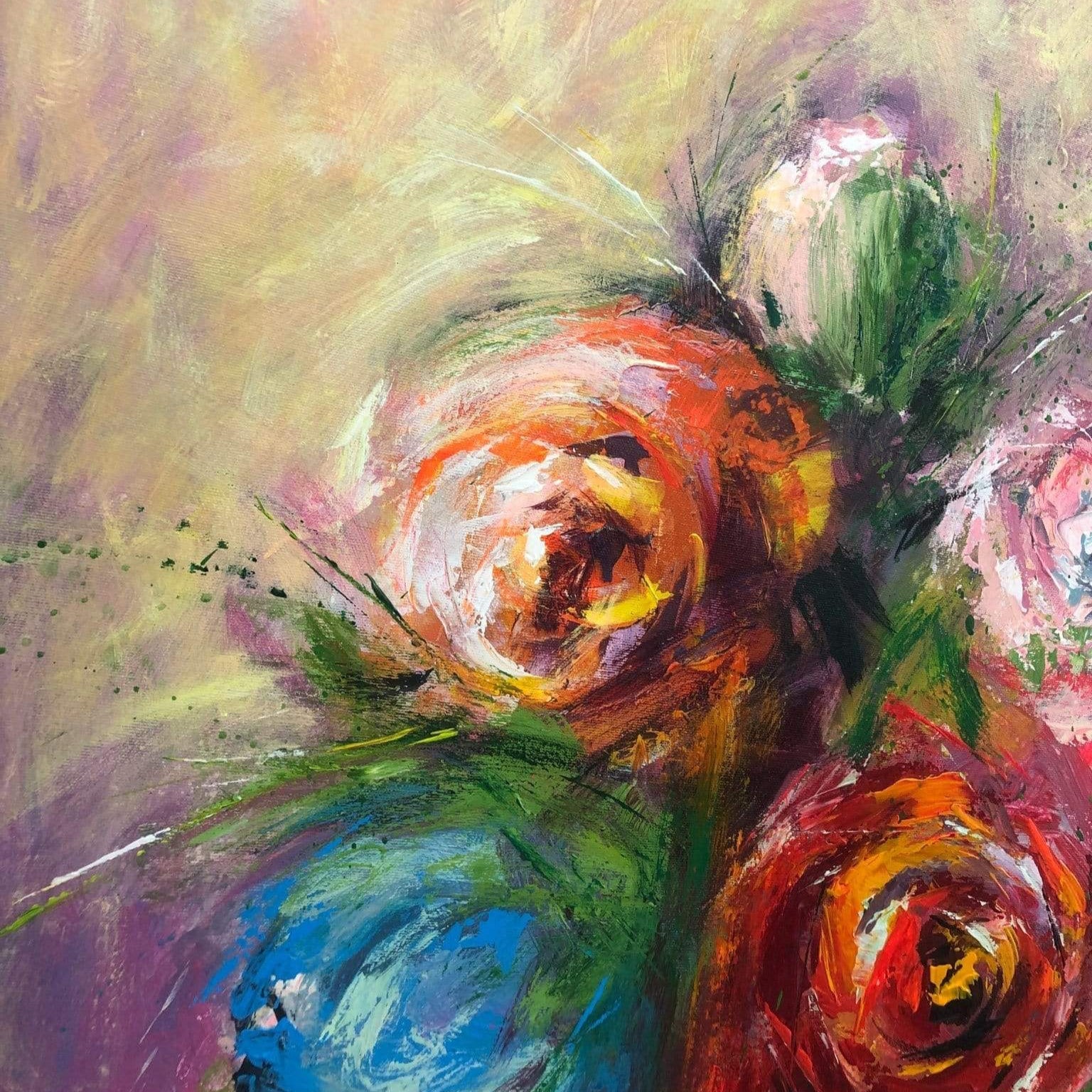 BLOOMING ROSES 46"x46"
