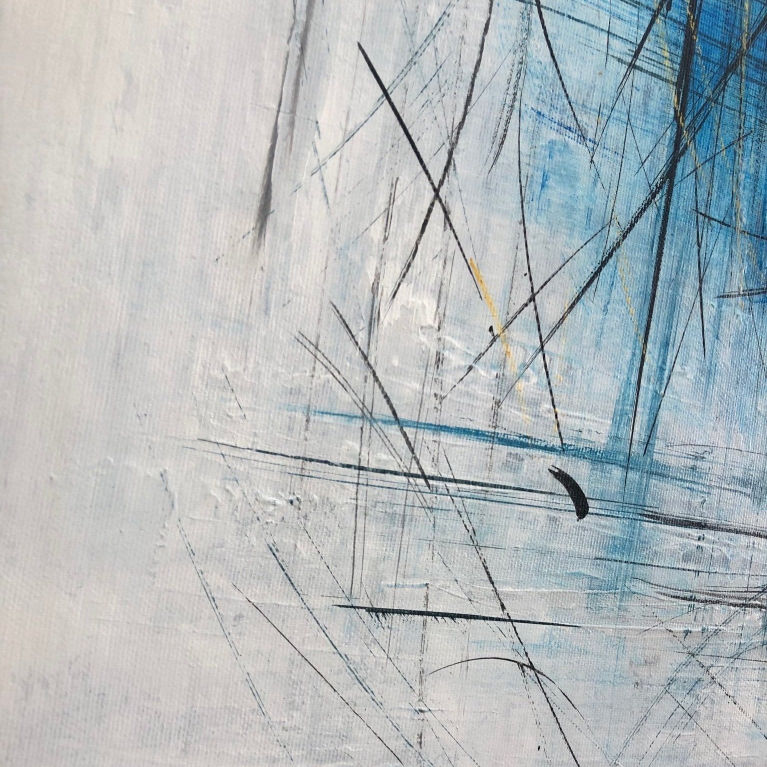 Oversized abstract line painting WINTER PATTERN