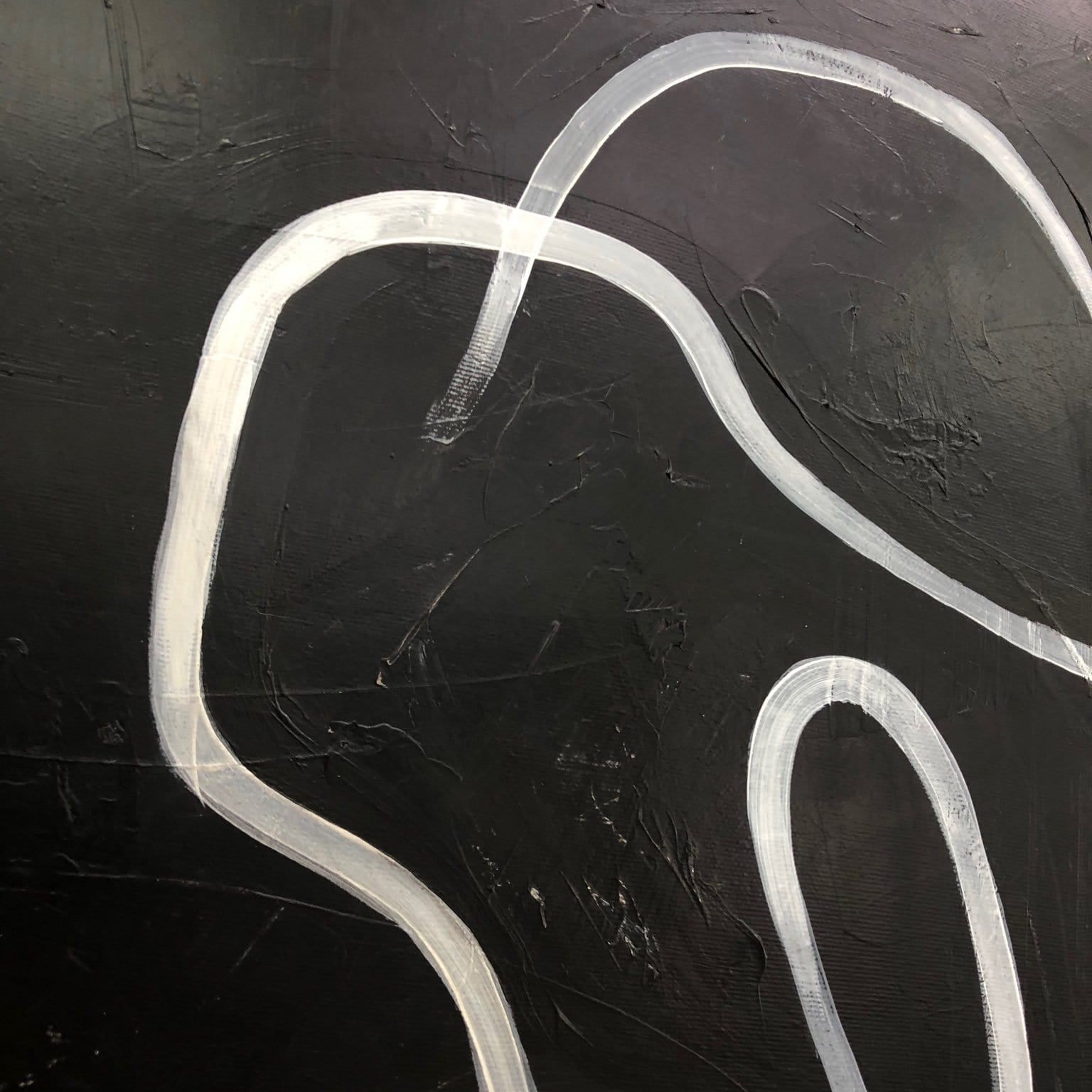 Neutral colors minimalist geometric art BLACK MAZE