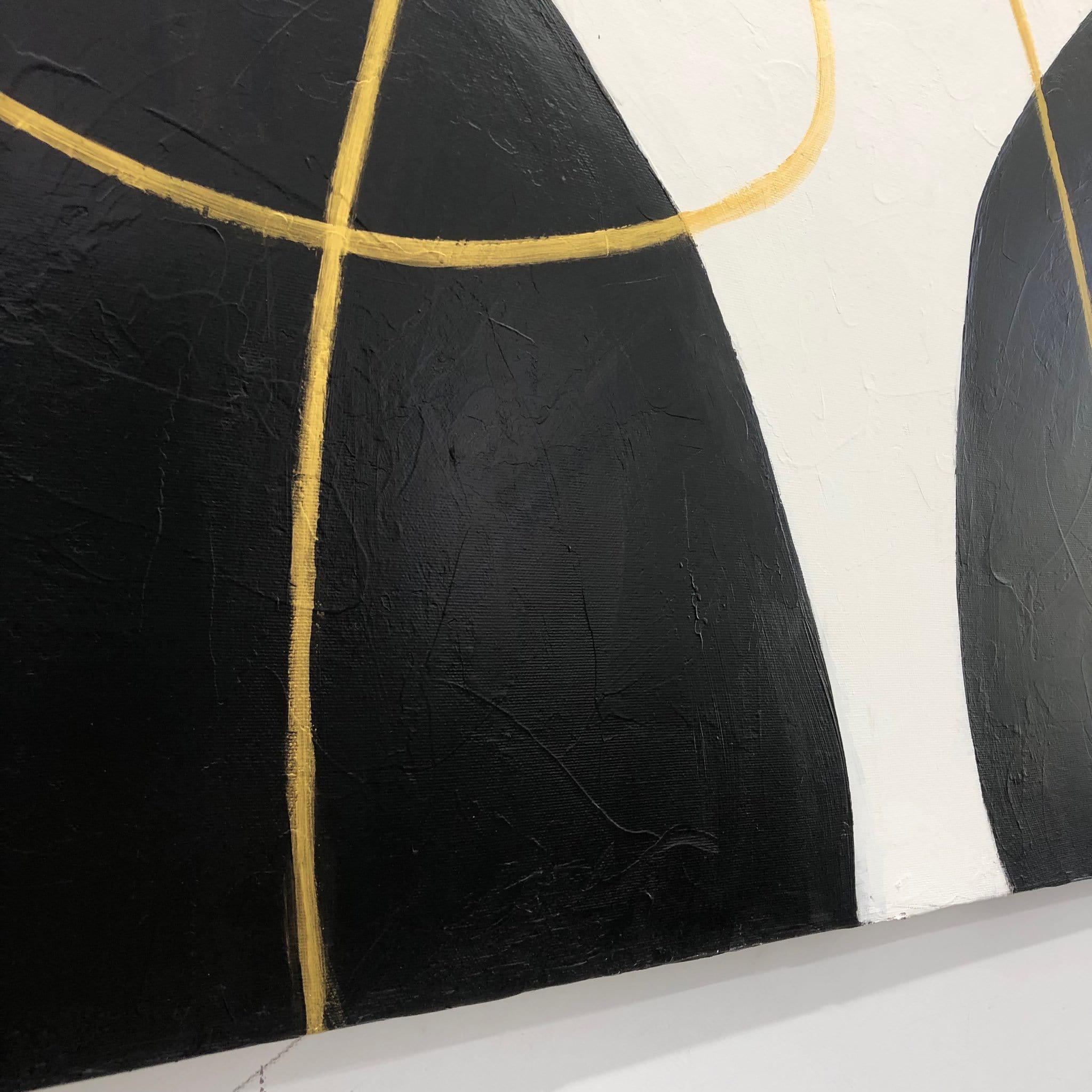 Abstract Acrylic Painting On Canvas GOLDEN ROUTH