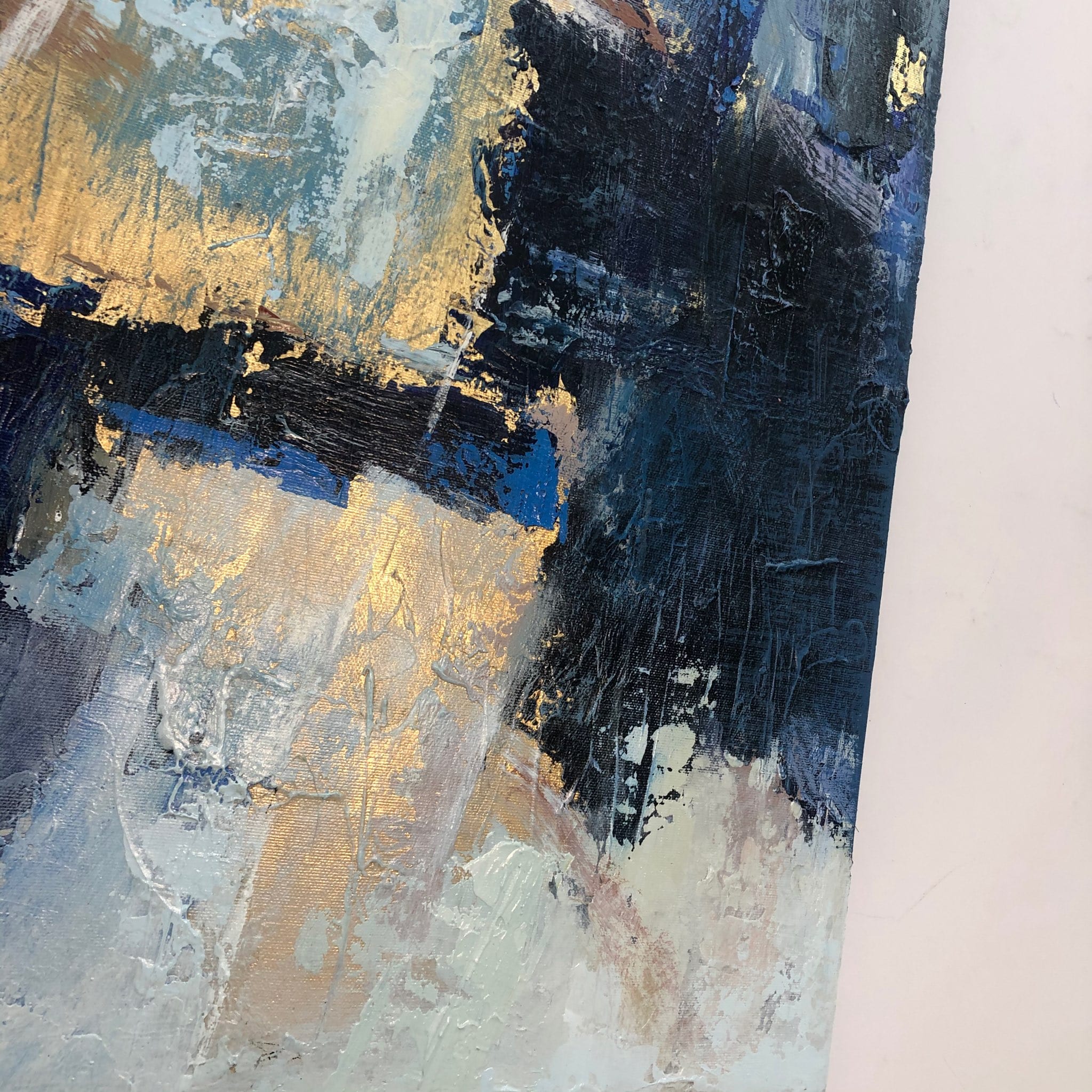 Textured vibrant abstract art REFLECTION IN THE WATER